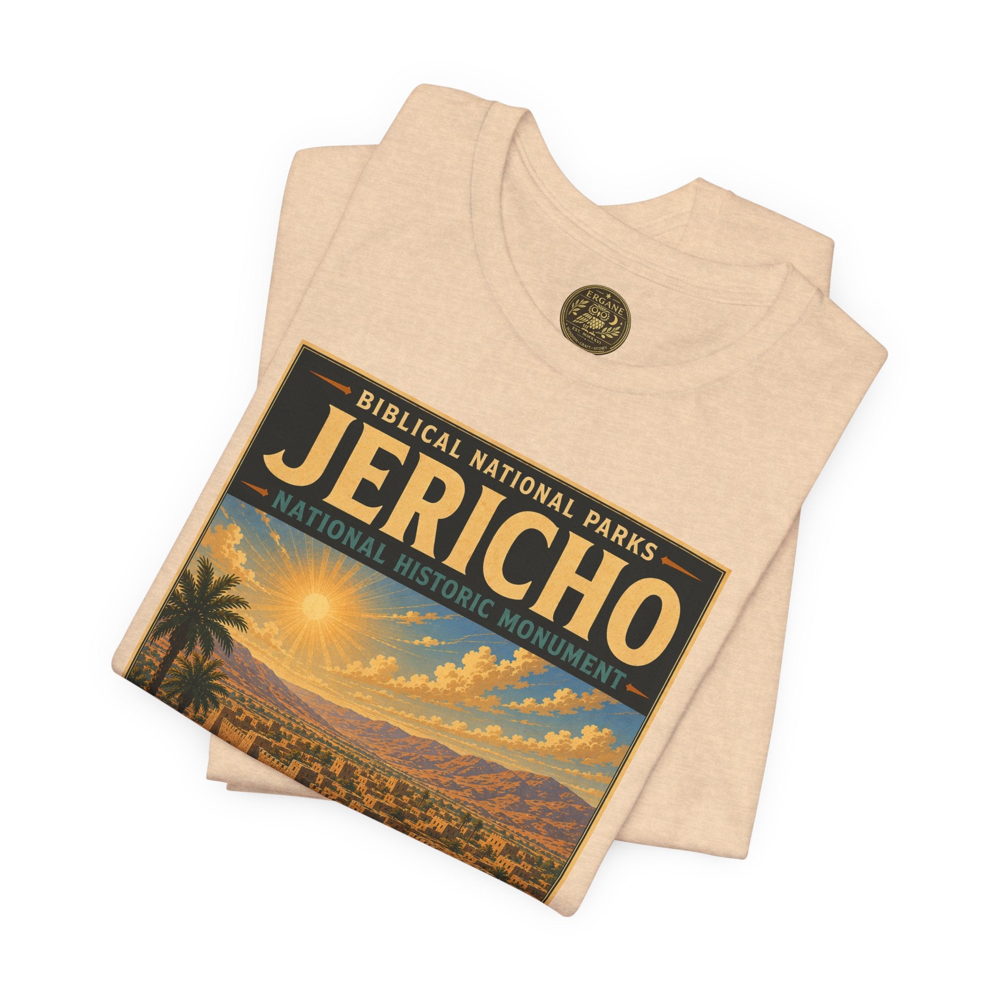 Biblical National Parks Collection III- The Promised Land #016/018 Joshua 6 | Vintage nature poster Tee | Biblical national parks graphic shirt