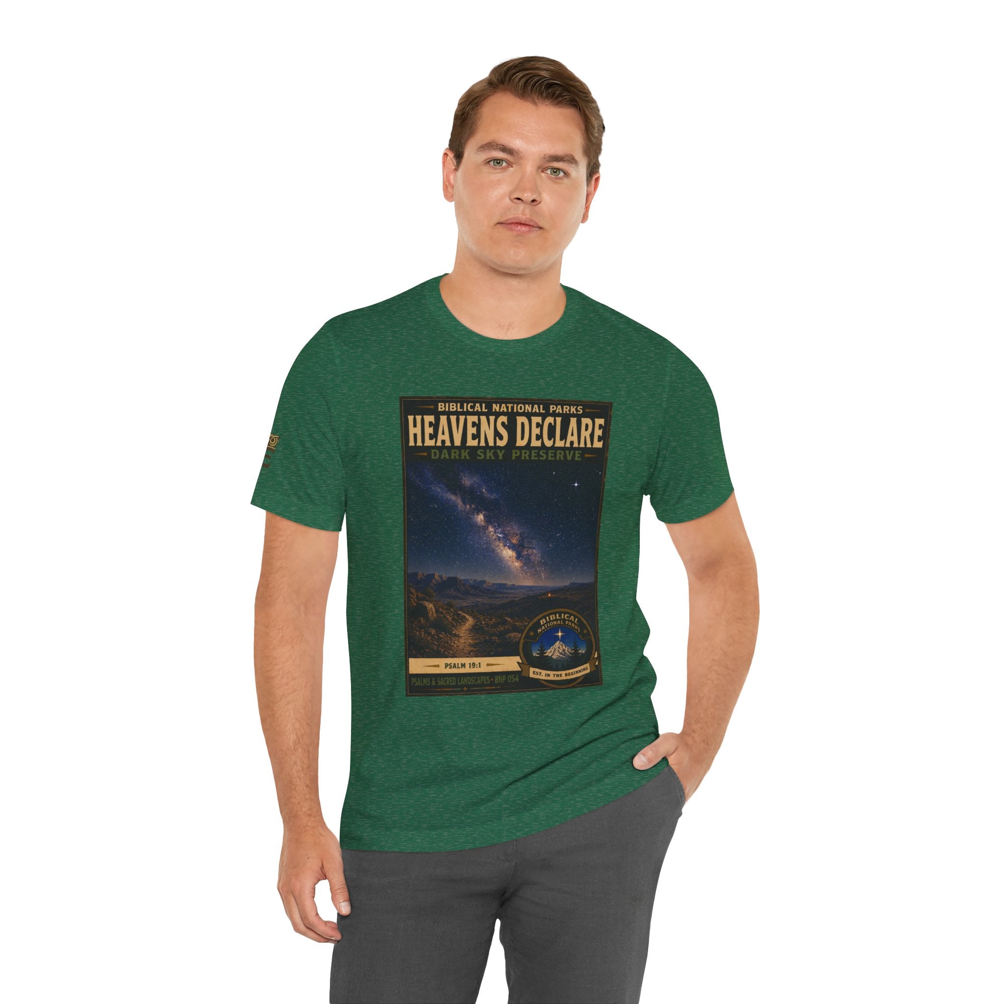 Biblical National Parks Collection IX- #054/054 -Psalms & Sacred Landscapes | Psalm 19:1 | Vintage nature poster Tee | Biblical national parks graphic shirt