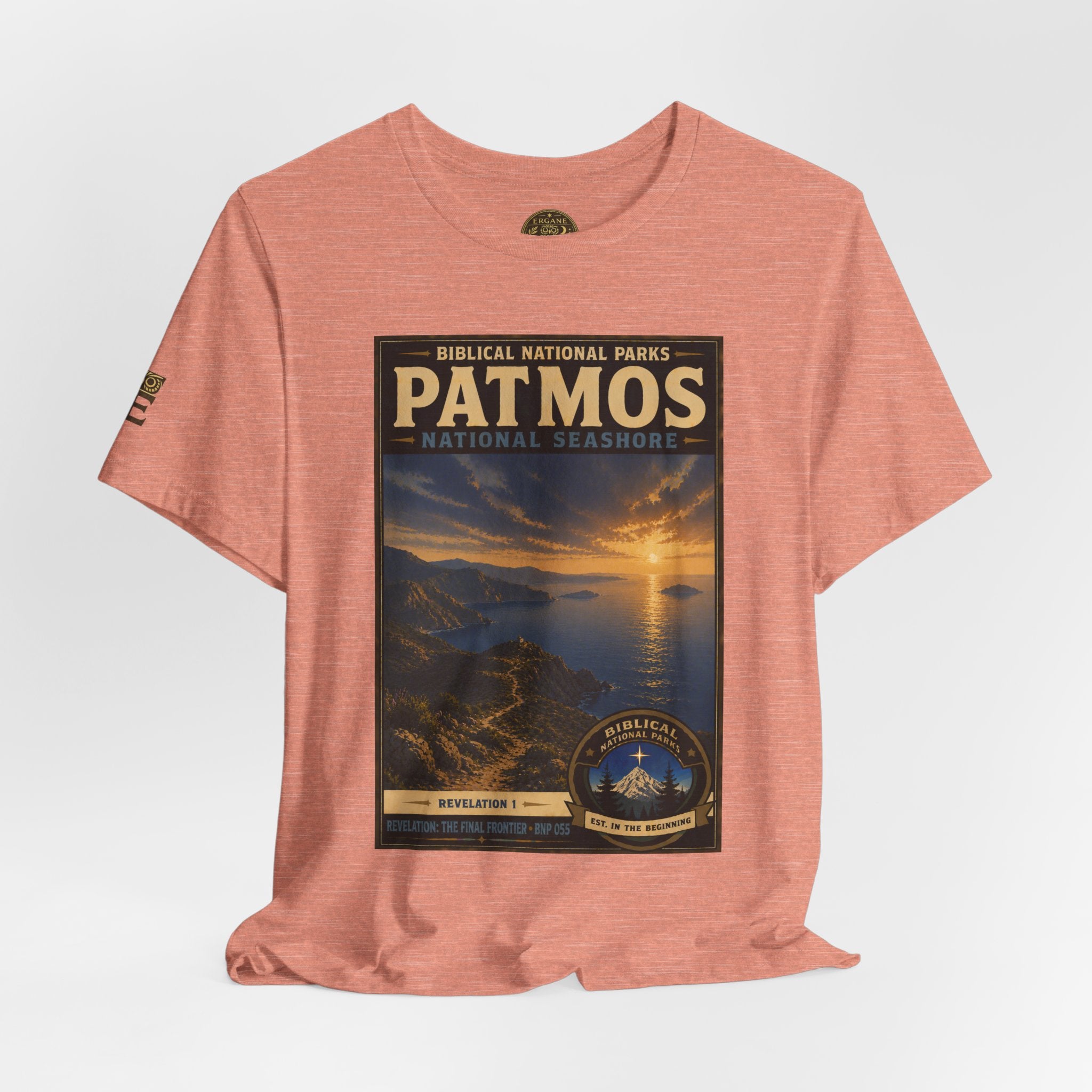 Biblical National Parks Collection X- #055/061 - Revelation: The Final Frontier | Revelation 1 | Vintage nature poster Tee | Biblical national parks graphic shirt