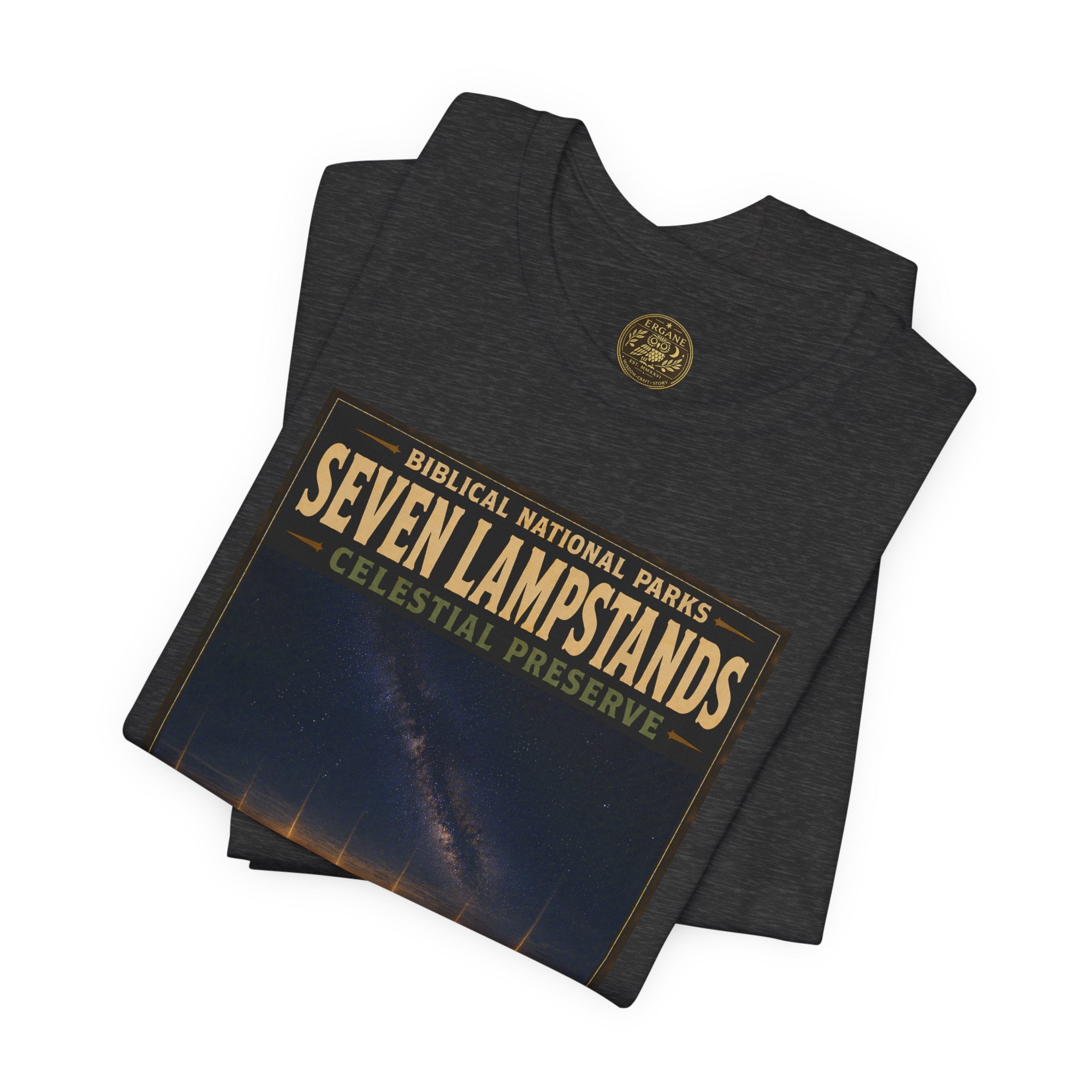 Biblical National Parks Collection X- #056/061 - Revelation: The Final Frontier | Revelation 1: 12-20 | Vintage nature poster Tee | Biblical national parks graphic shirt