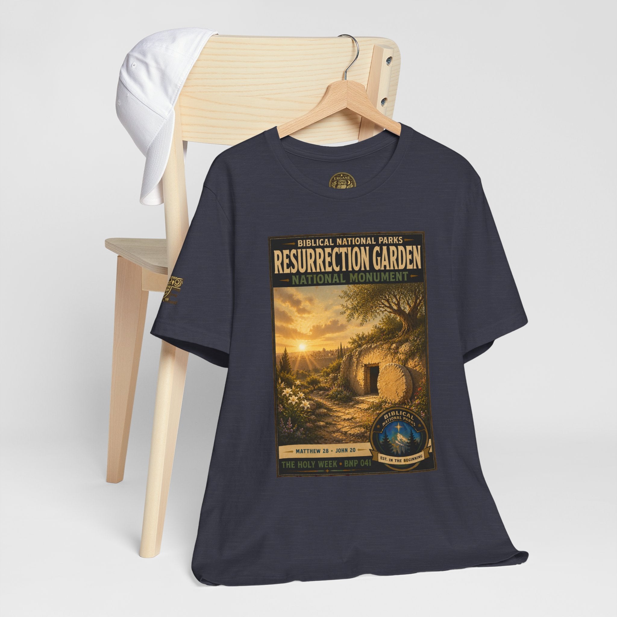 Biblical National Parks Collection VII- The Holy Week #041/041 | Matthew 28 - John 20 | Vintage nature poster Tee | Biblical national parks graphic shirt