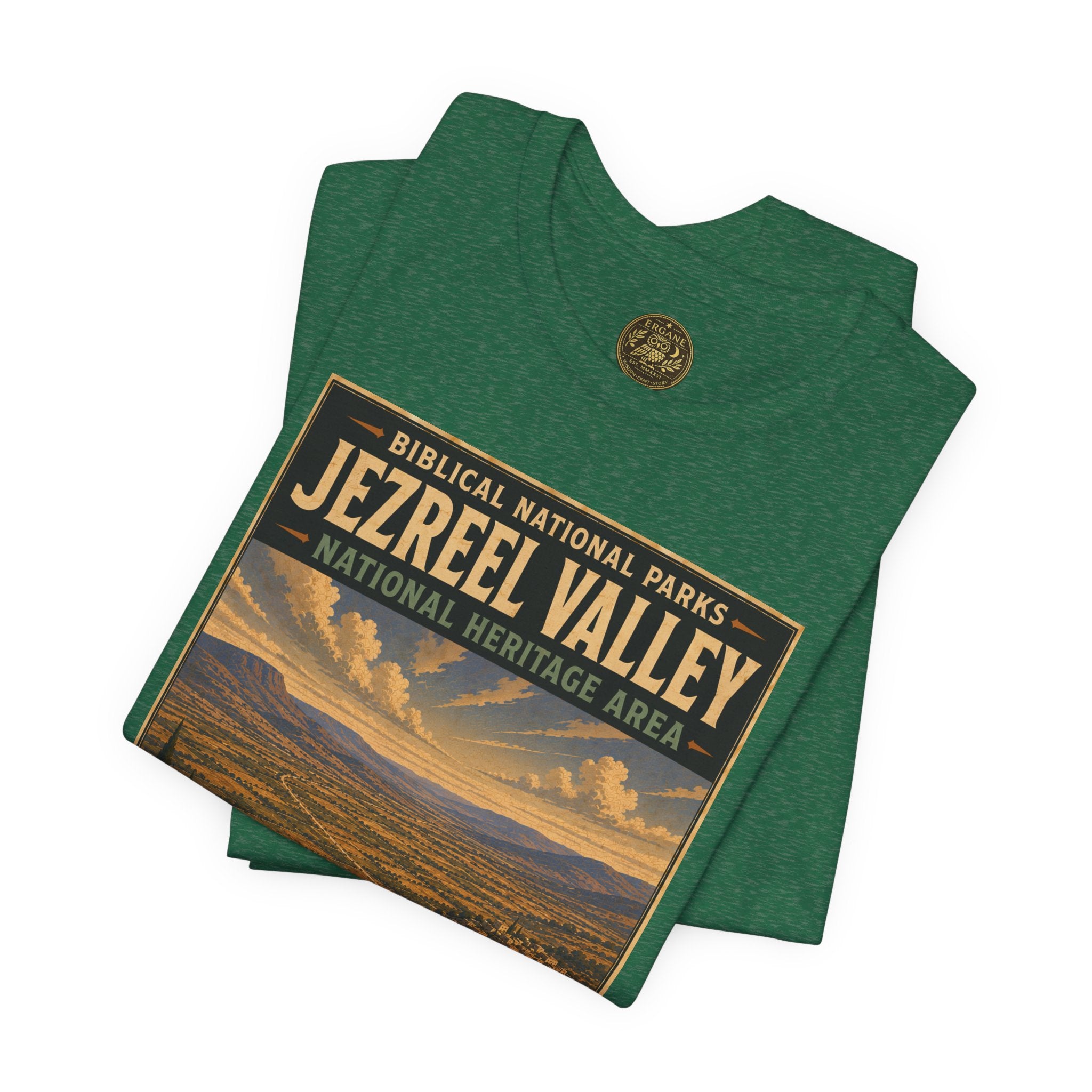 Biblical National Parks Collection IV- Heros & Battlefields #021/023 Biblical Crossroads | Vintage nature poster Tee | Biblical national parks graphic shirt
