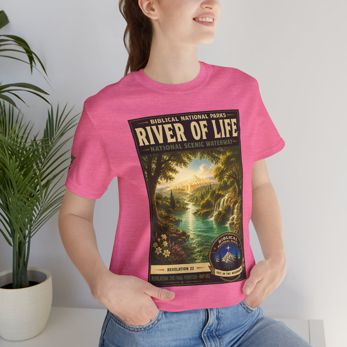 Biblical National Parks Collection X- #061/061 - Revelation: The Final Frontier | Revelation 22 | Vintage nature poster Tee | Biblical national parks graphic shirt 2