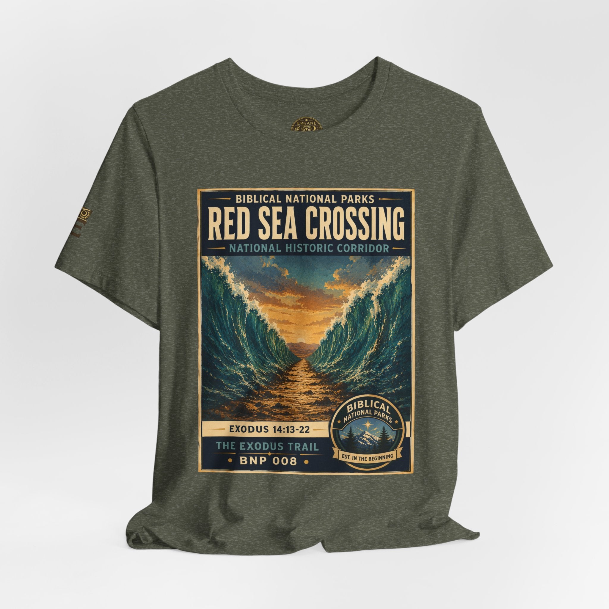 Biblical National Parks Collection II- The Exodus Trail #008/013 Exodus 14: 13-22 | Vintage nature poster Tee | Biblical national parks graphic shirt