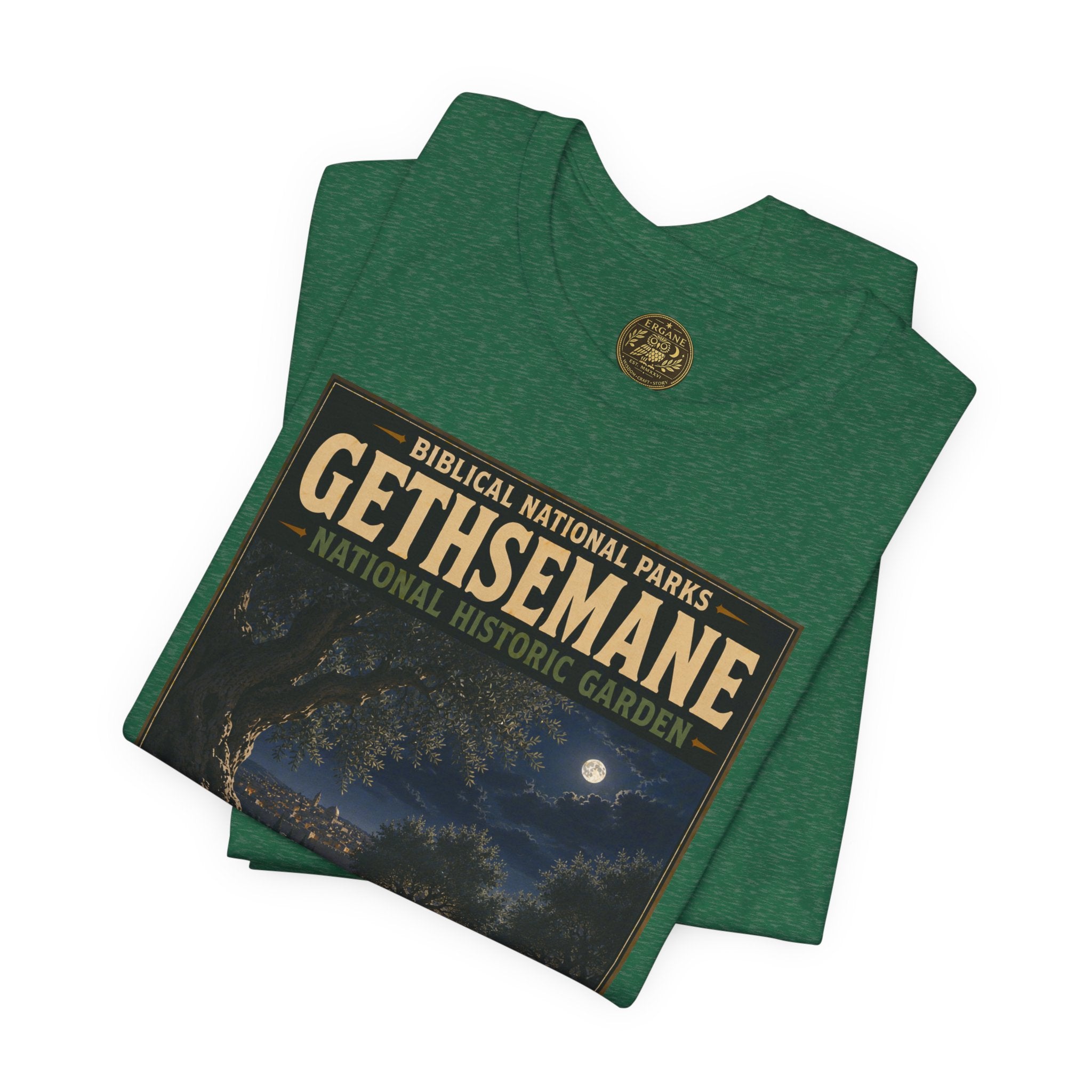 Biblical National Parks Collection VII- The Holy Week #038/041 | Matthew 26: 36-46 | Vintage nature poster Tee | Biblical national parks graphic shirt