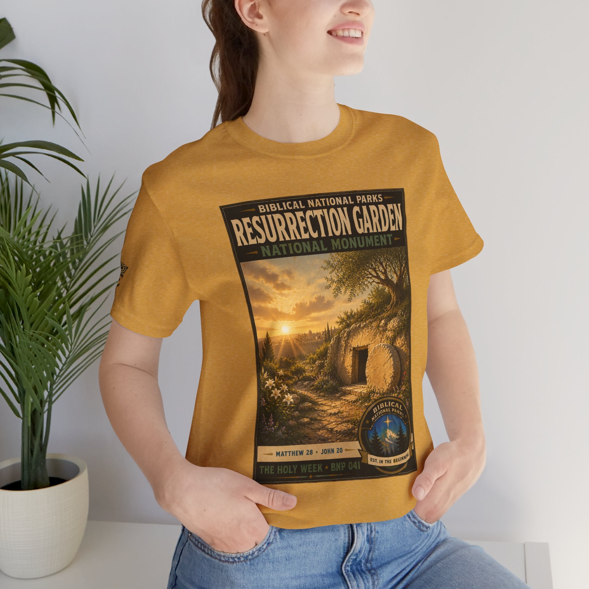Biblical National Parks Collection VII- The Holy Week #041/041 | Matthew 28 - John 20 | Vintage nature poster Tee | Biblical national parks graphic shirt