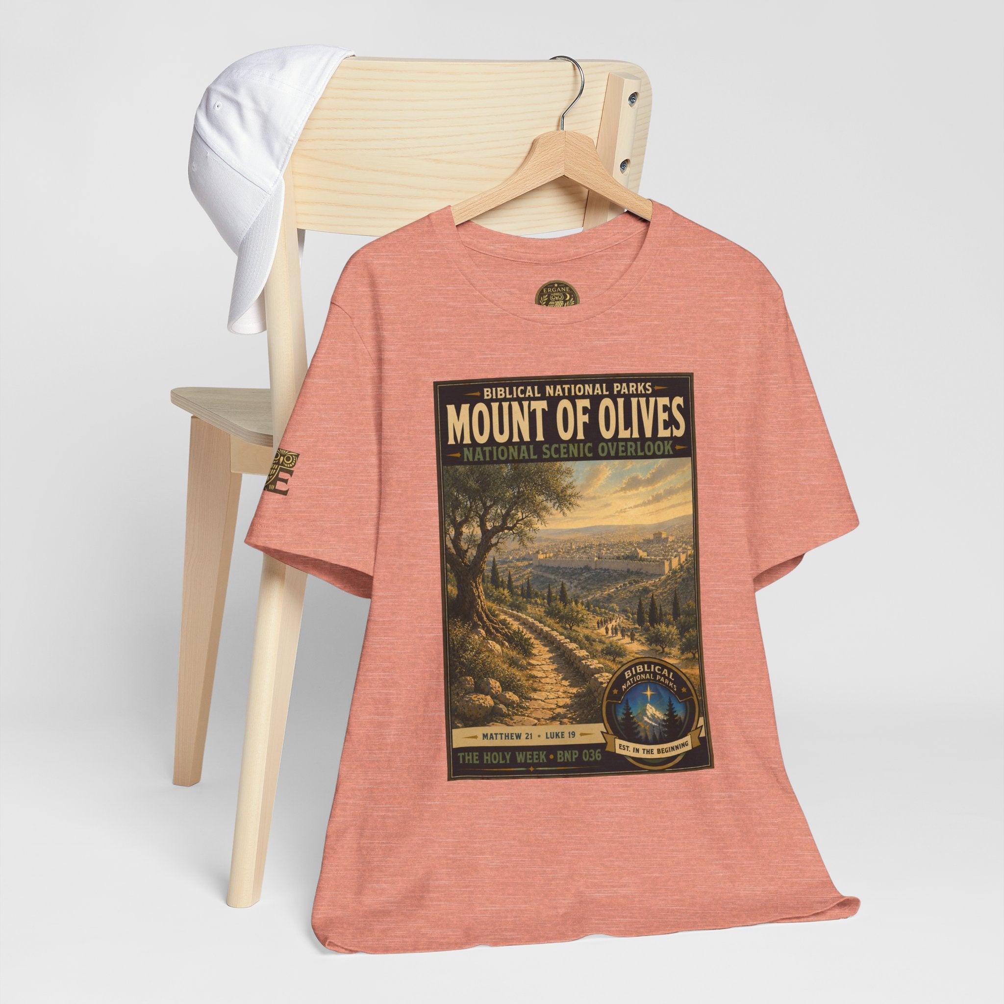 Biblical National Parks Collection VII- The Holy Week #036/041 | Matthew 21 - Luke 19 | Vintage nature poster Tee | Biblical national parks graphic shirt