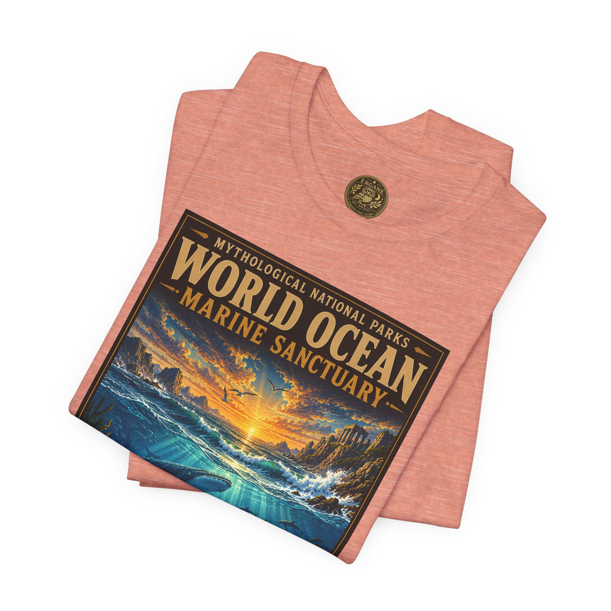 Mythological National Parks COLLECTION V- #050-050 TITANS & PRIMORDIAL REALMS | Vintage nature poster Tee | Mythological National Parks graphic shirt