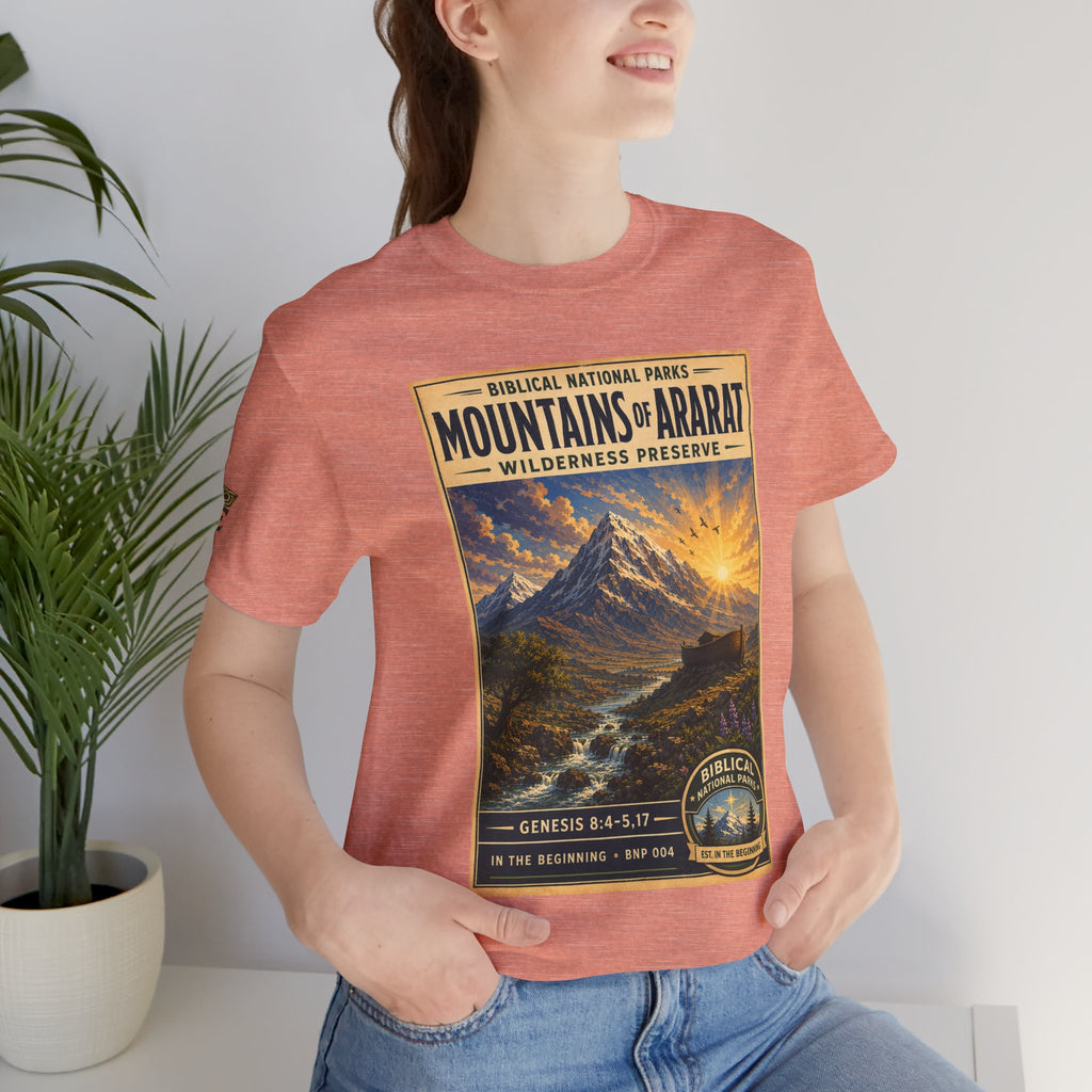 Biblical National Parks Collection I- In The Beginning #004/006 Genesis 8:4-5,17 | Vintage nature poster Tee | Biblical national parks graphic shirt