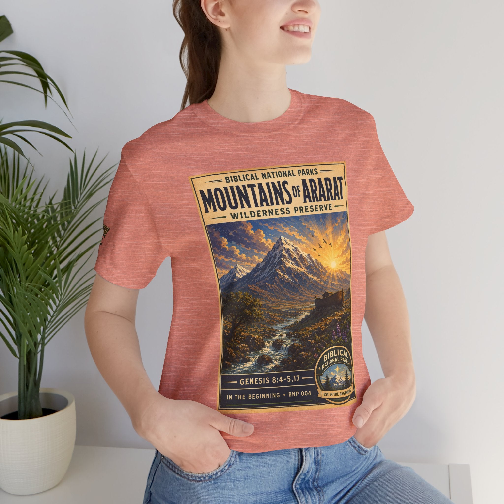 Biblical National Parks Collection I- In The Beginning #004/006 Genesis 8:4-5,17 | Vintage nature poster Tee | Biblical national parks graphic shirt