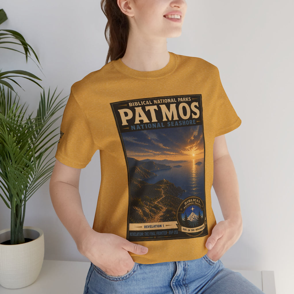 Biblical National Parks Collection X- #055/061 - Revelation: The Final Frontier | Revelation 1 | Vintage nature poster Tee | Biblical national parks graphic shirt