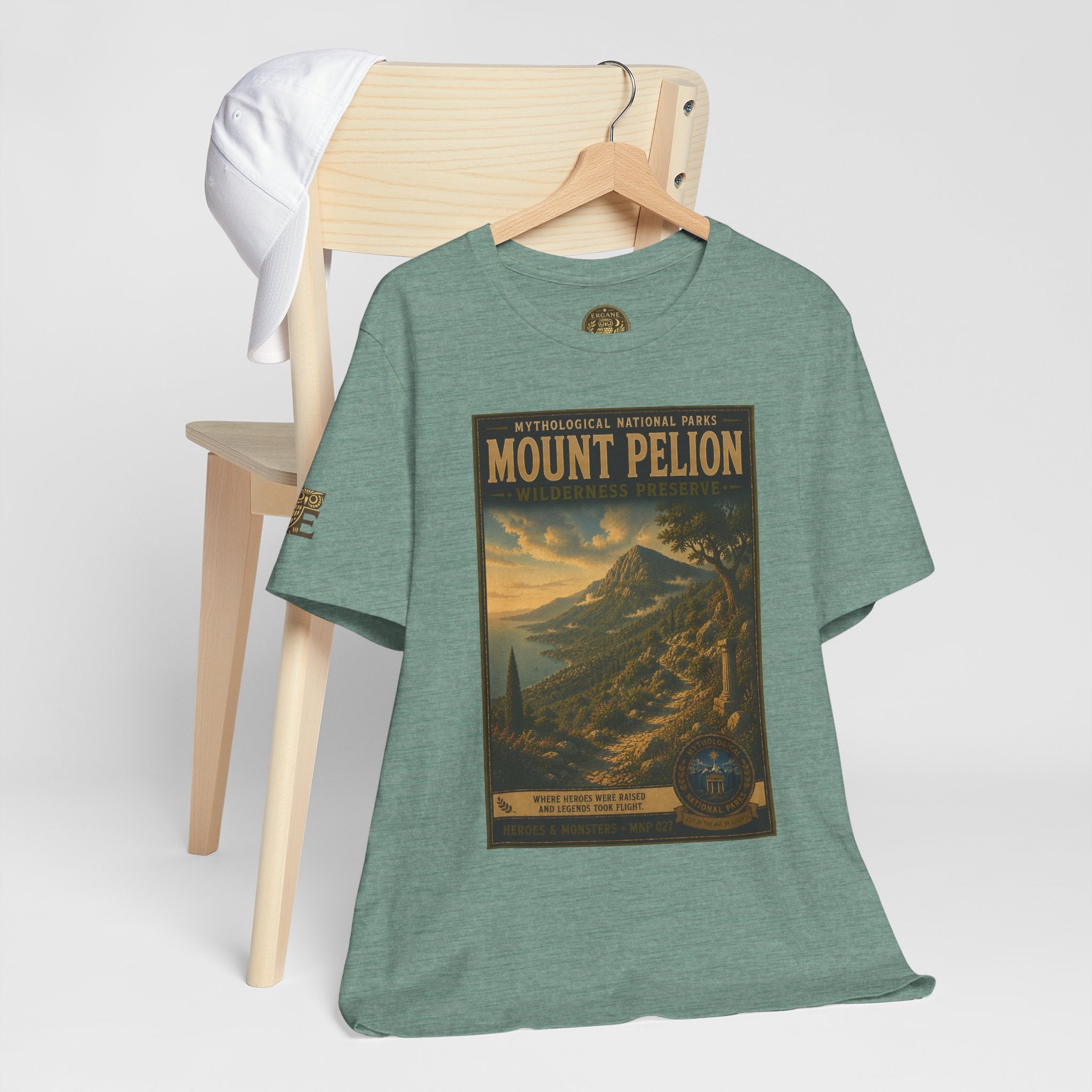 Mythological National Parks Collection III- #027-028 - Heros & Monsters | Vintage nature poster Tee | Mythological National Parks graphic shirt