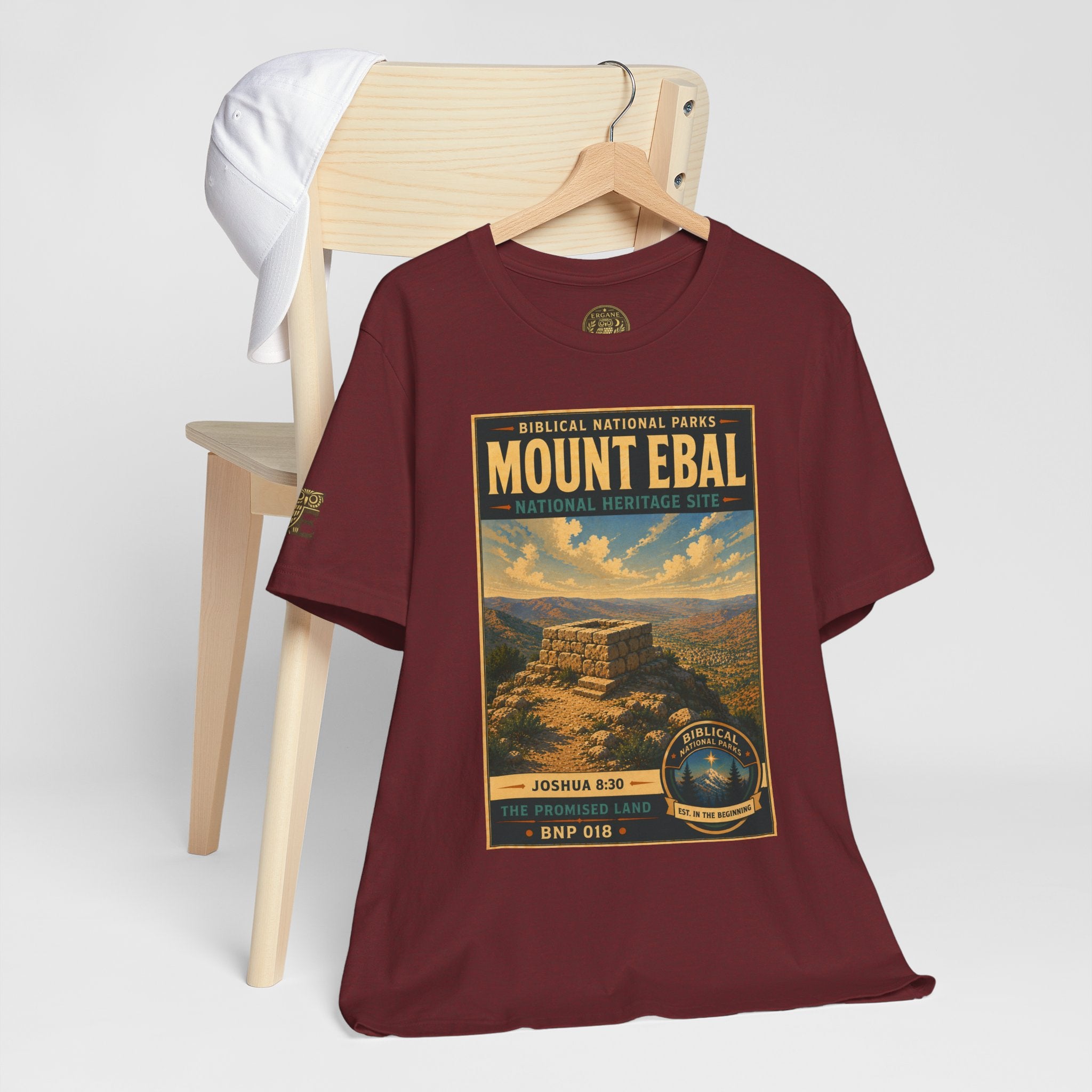 Biblical National Parks Collection III- The Promised Land #018/018 Joshua 8: 30 | Vintage nature poster Tee | Biblical national parks graphic shirt