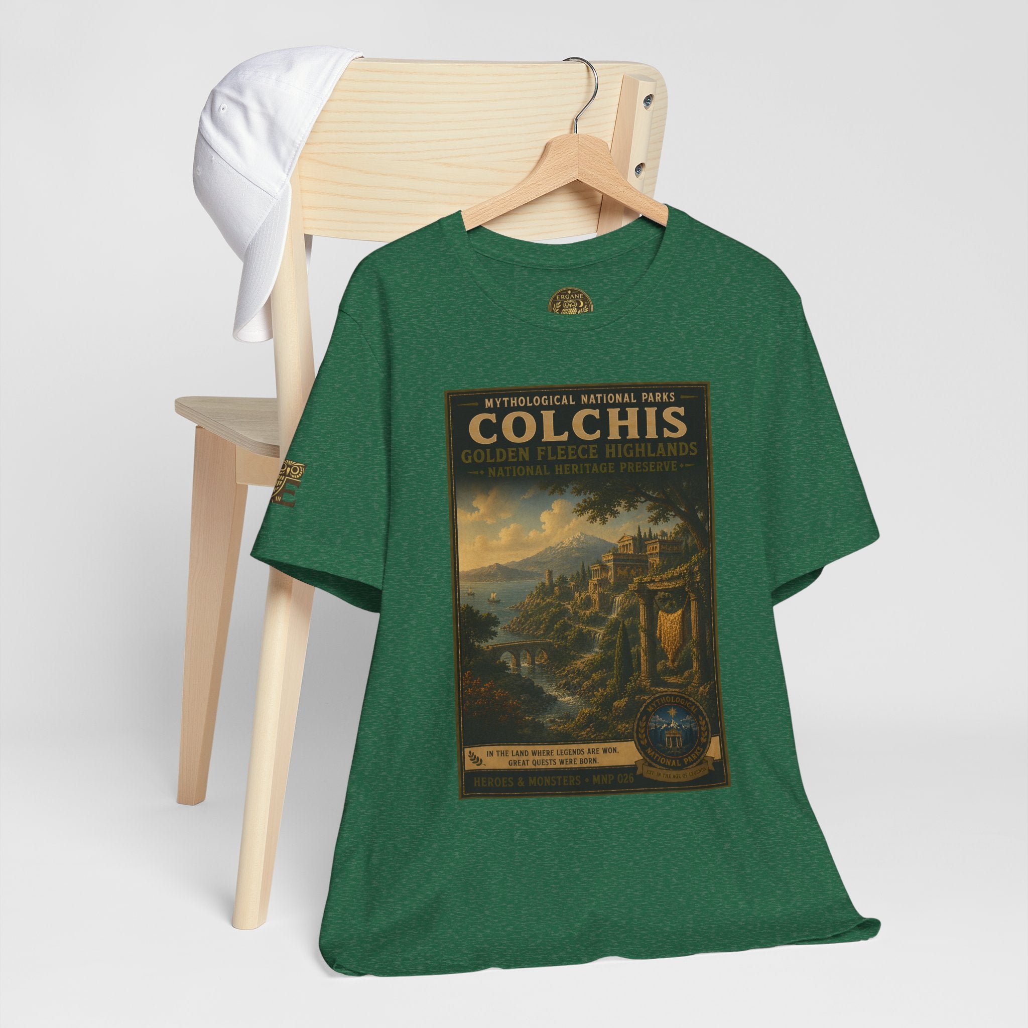 Mythological National Parks Collection III- #026-028 - Heros & Monsters | Vintage nature poster Tee | Mythological National Parks graphic shirt