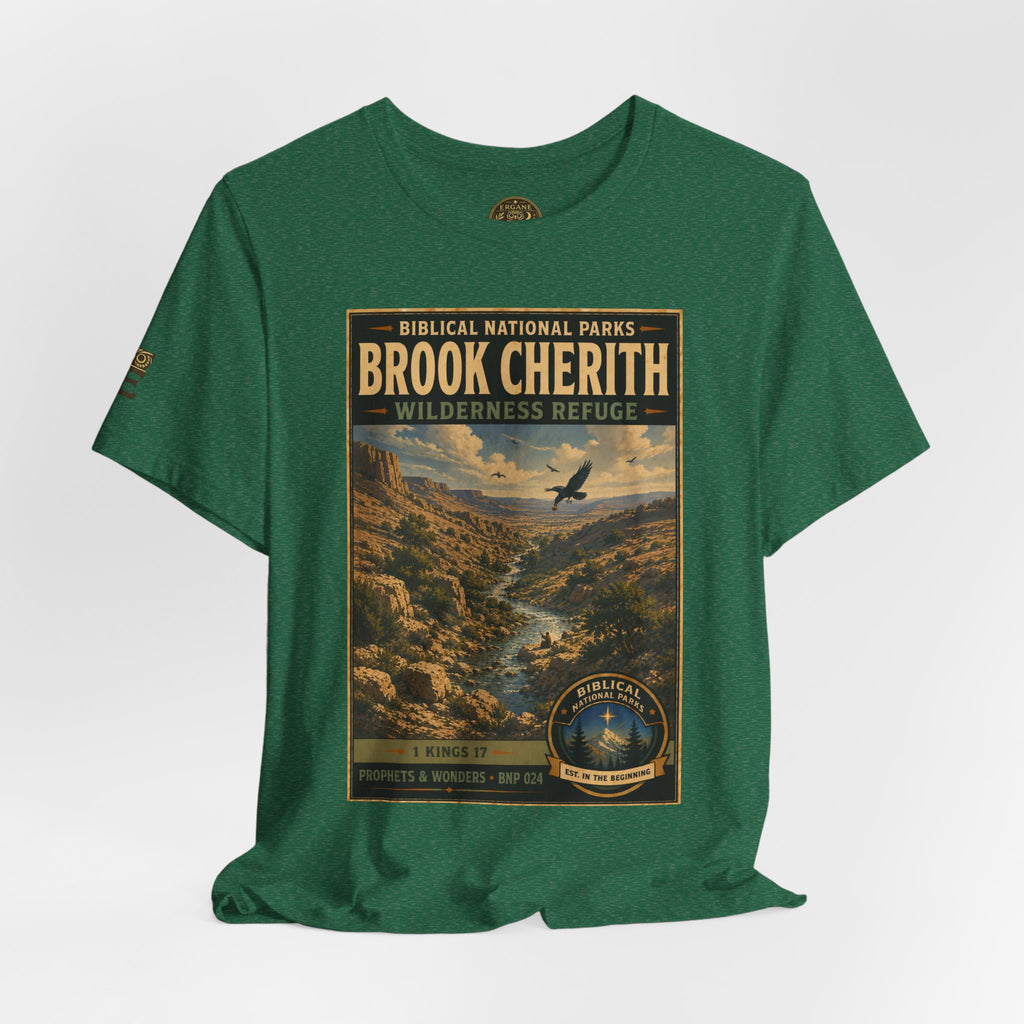 Biblical National Parks Collection V- Prophets & Wonders #024/030 1 Kings 17 | Vintage nature poster Tee | Biblical national parks graphic shirt