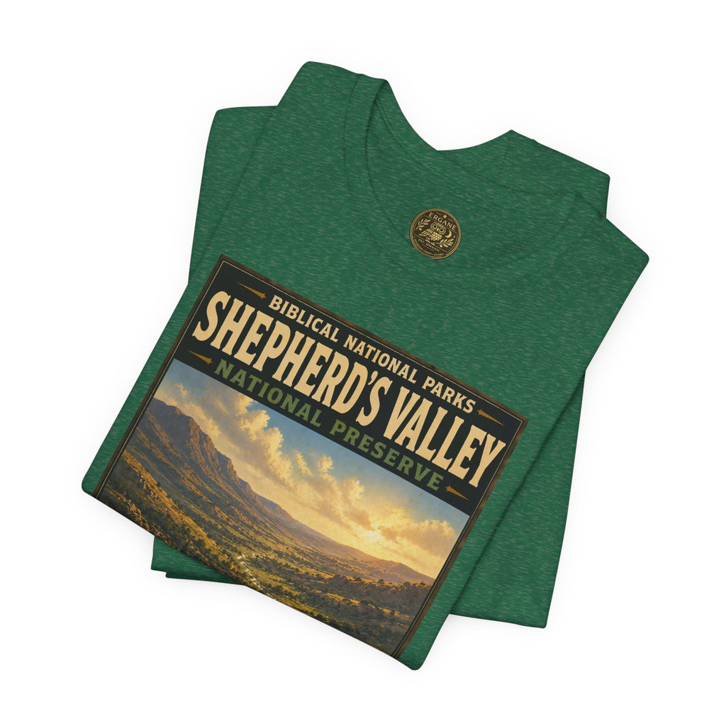 Biblical National Parks Collection IX- #050/054 -Psalms & Sacred Landscapes | Psalm 23 | Vintage nature poster Tee | Biblical national parks graphic shirt