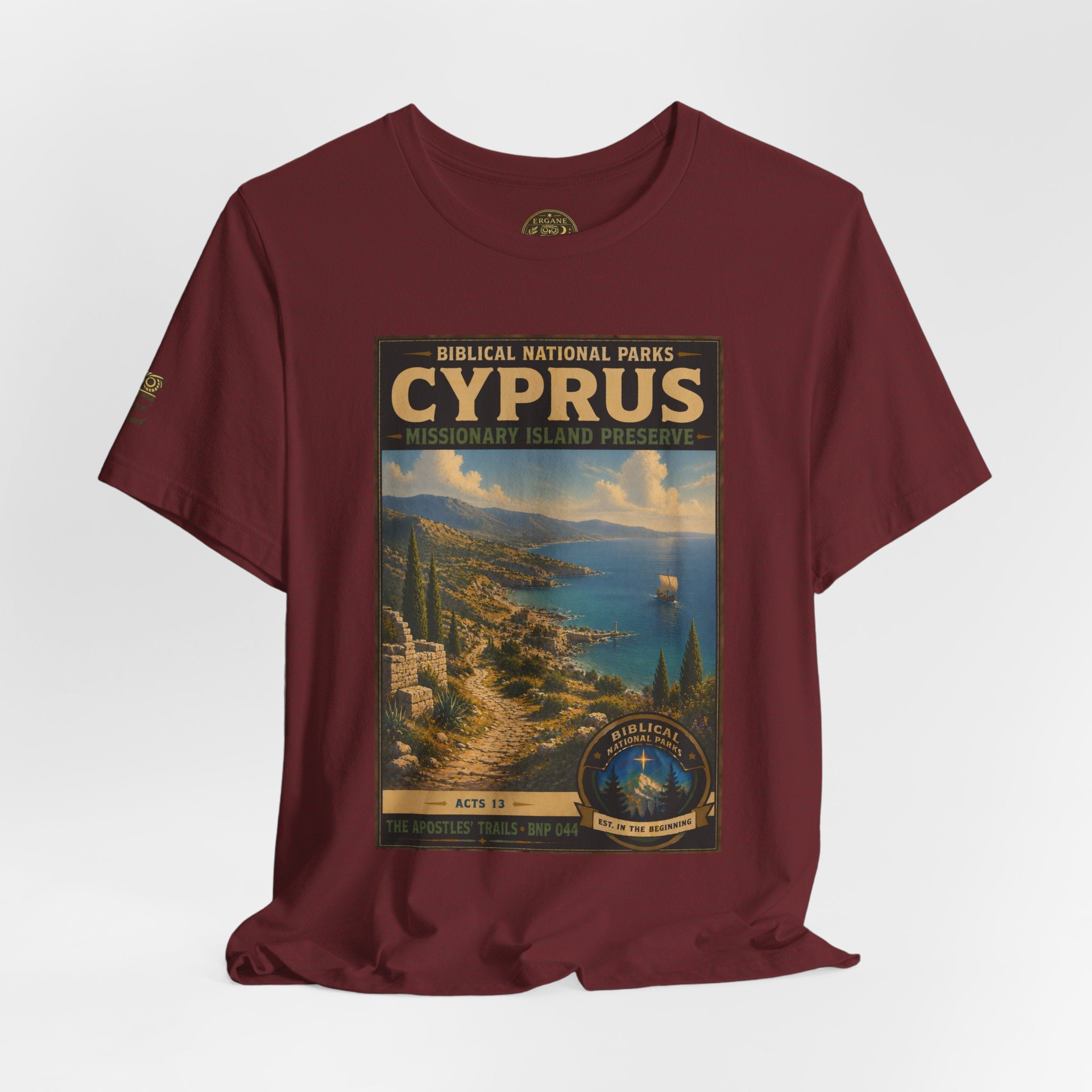 Biblical National Parks Collection VIII- The Apostles' Trails #044/049 | Acts 13 | Vintage nature poster Tee | Biblical national parks graphic shirt