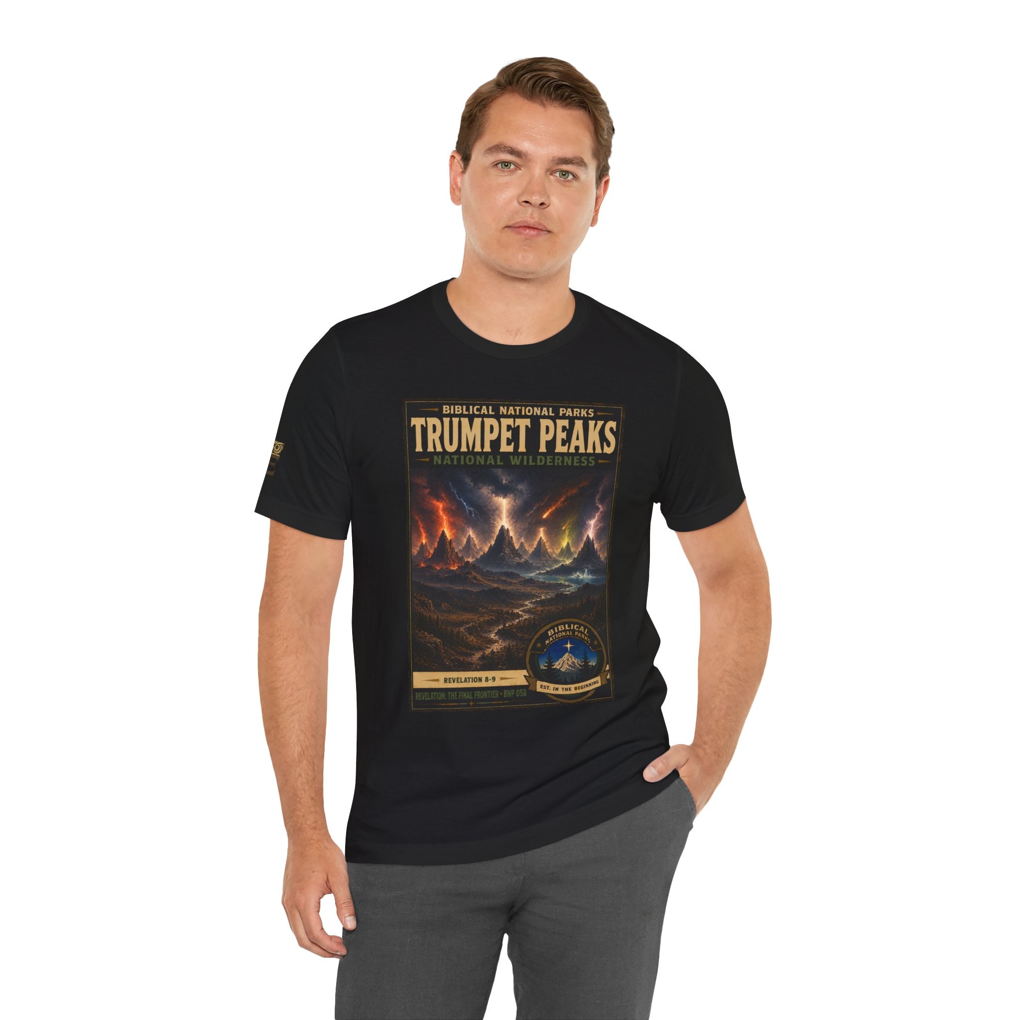 Biblical National Parks Collection X- #058/061 - Revelation: The Final Frontier | Revelation 8-9 | Vintage nature poster Tee | Biblical national parks graphic shirt