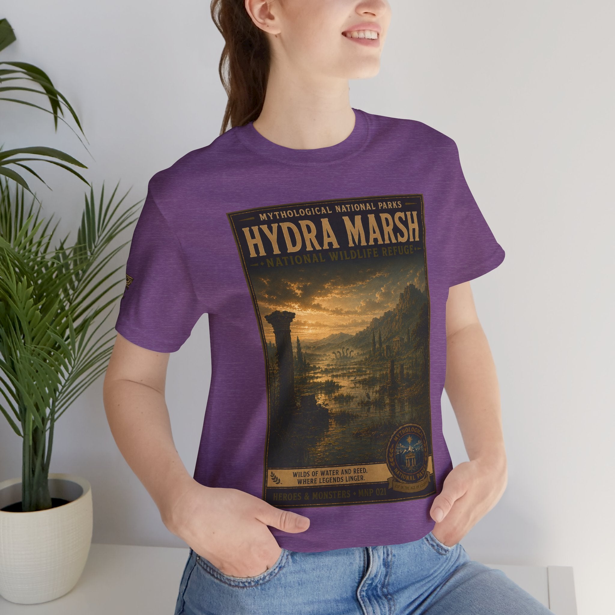 Mythological National Parks Collection III- #021-028 - Heros & Monsters | Vintage nature poster Tee | Mythological National Parks graphic shirt