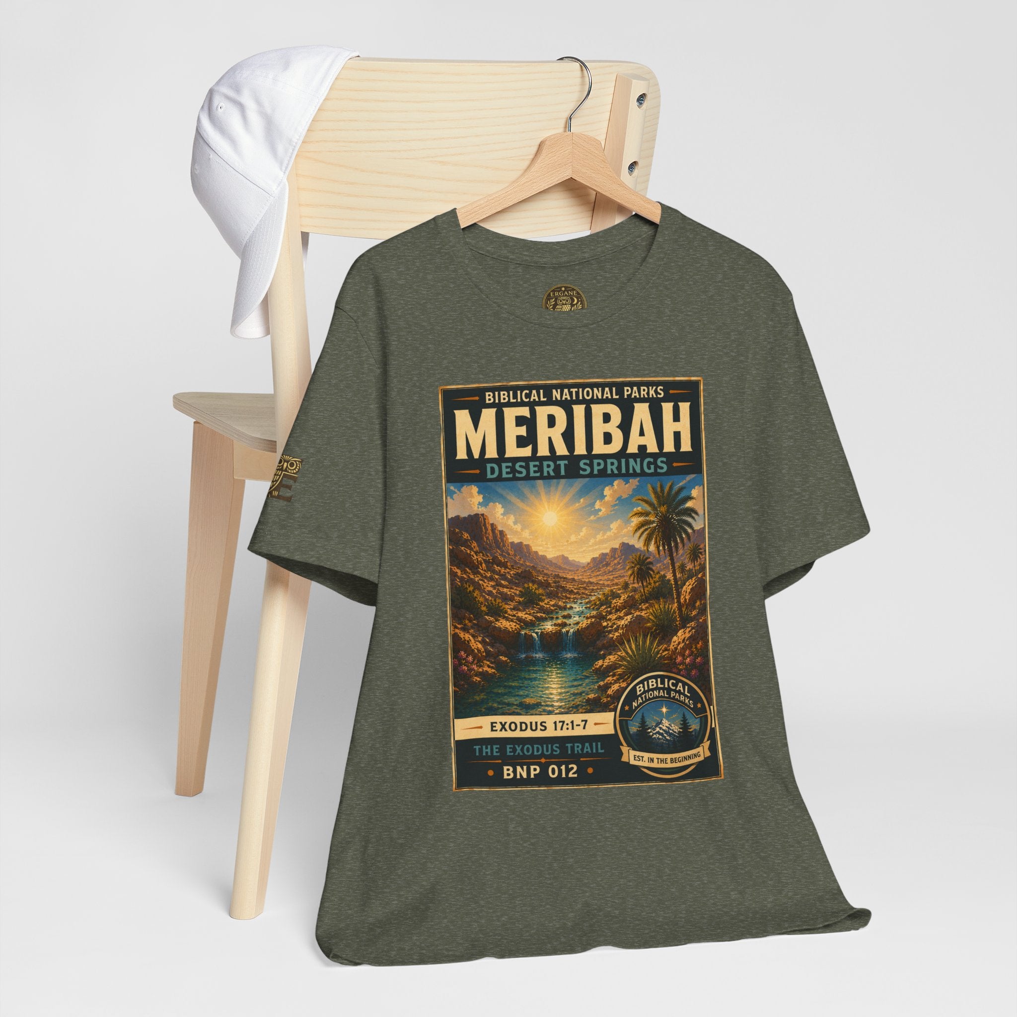 Biblical National Parks Collection II- The Exodus Trail #012/013 Exodus 17: 1-7 | Vintage nature poster Tee | Biblical national parks graphic shirt