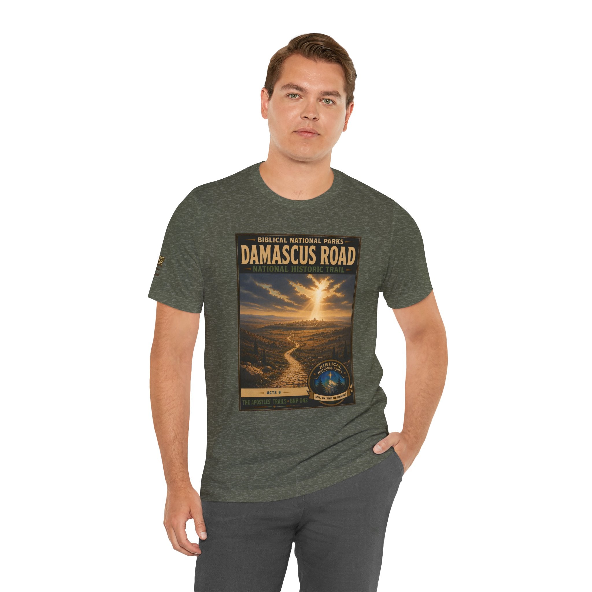 Biblical National Parks Collection VIII- The Apostles' Trails #042/049 | Acts 9 | Vintage nature poster Tee | Biblical national parks graphic shirt