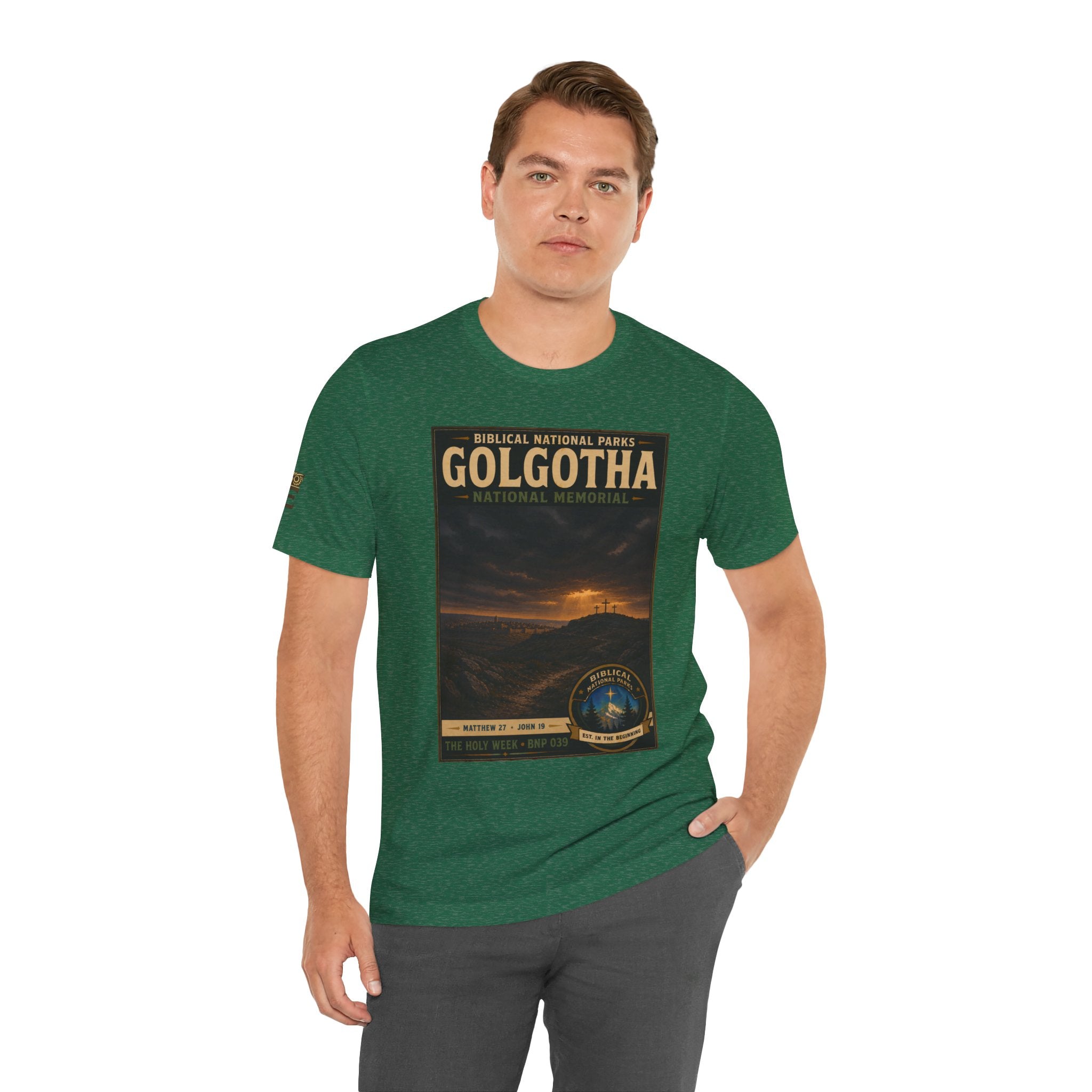 Biblical National Parks Collection VII- The Holy Week #039/041 | Matthew 27 - John 19 | Vintage nature poster Tee | Biblical national parks graphic shirt