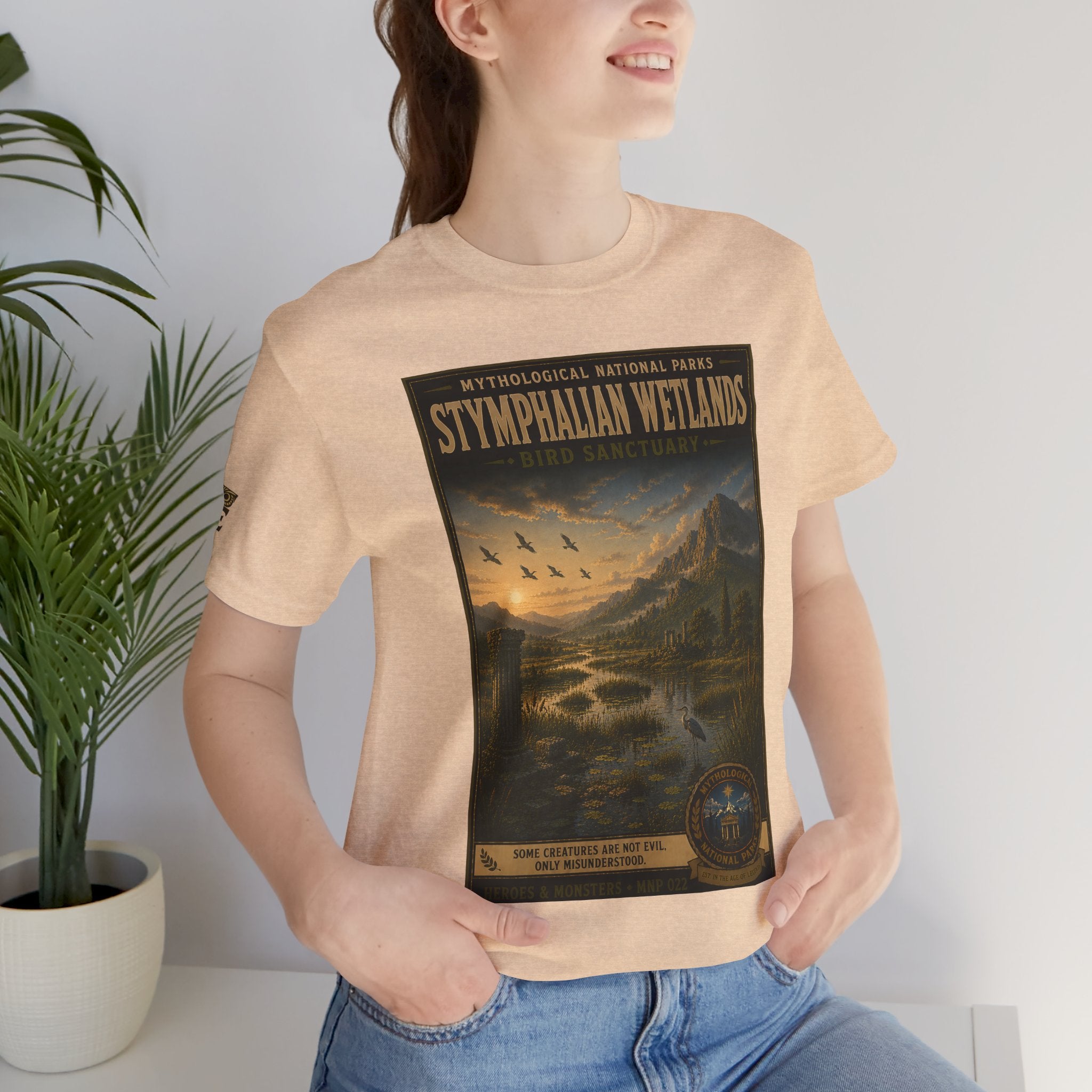 Mythological National Parks Collection III- #022-028 - Heros & Monsters | Vintage nature poster Tee | Mythological National Parks graphic shirt