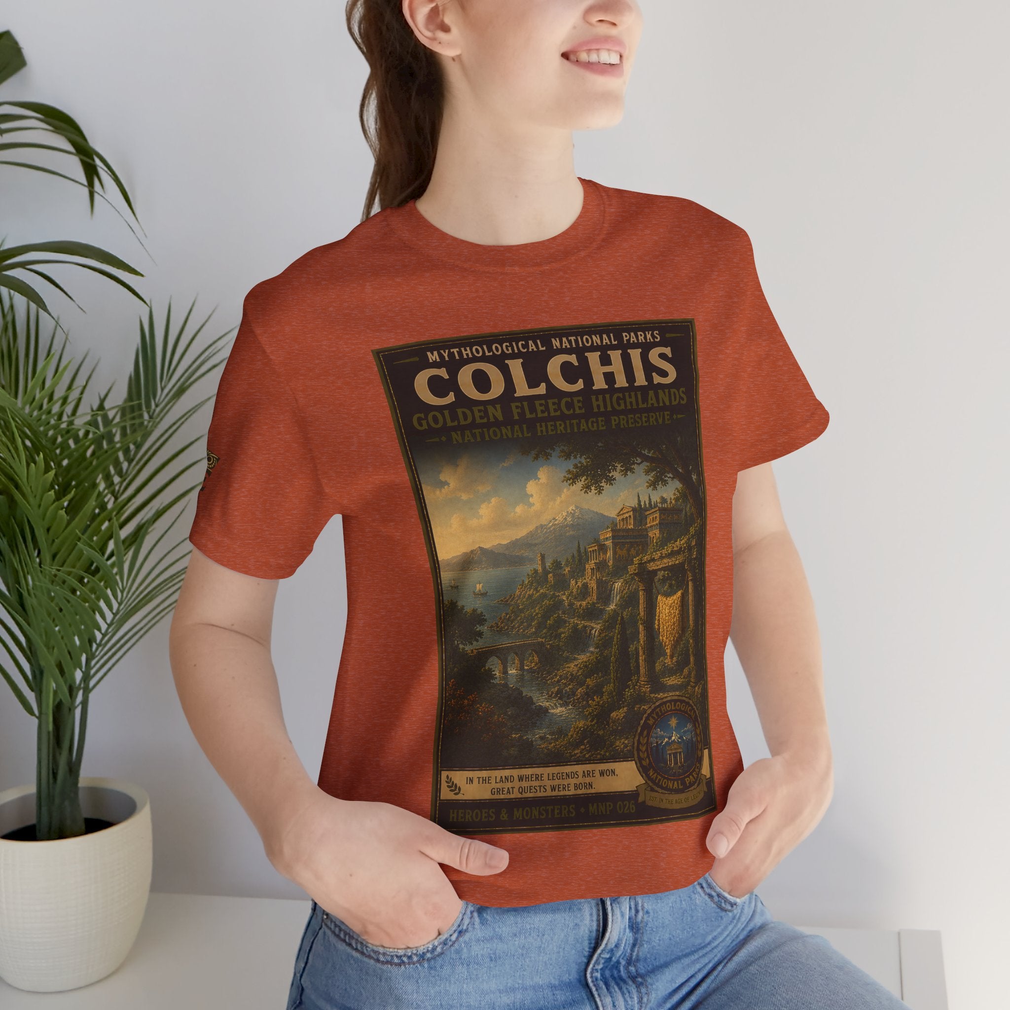 Mythological National Parks Collection III- #026-028 - Heros & Monsters | Vintage nature poster Tee | Mythological National Parks graphic shirt