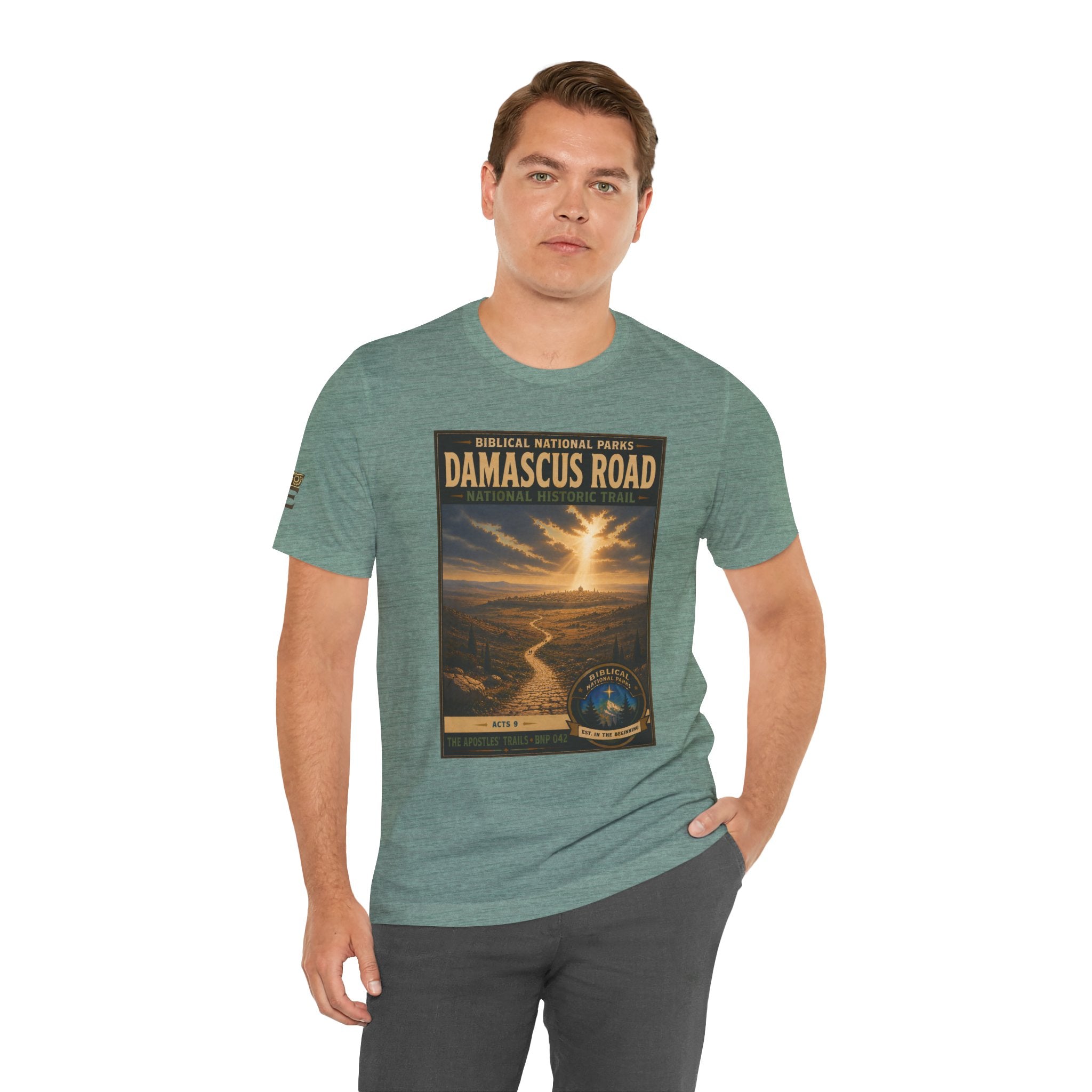 Biblical National Parks Collection VIII- The Apostles' Trails #042/049 | Acts 9 | Vintage nature poster Tee | Biblical national parks graphic shirt