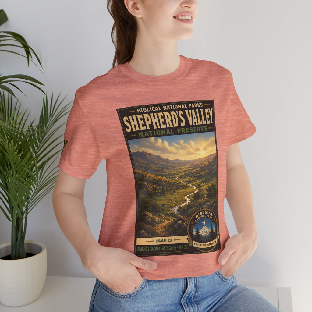 Biblical National Parks Collection IX- #050/054 -Psalms & Sacred Landscapes | Psalm 23 | Vintage nature poster Tee | Biblical national parks graphic shirt