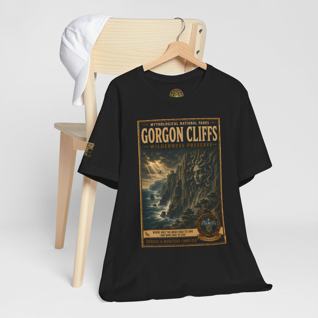 Mythological National Parks Collection III- #019-028 - Heros & Monsters | Vintage nature poster Tee | Mythological National Parks graphic shirt