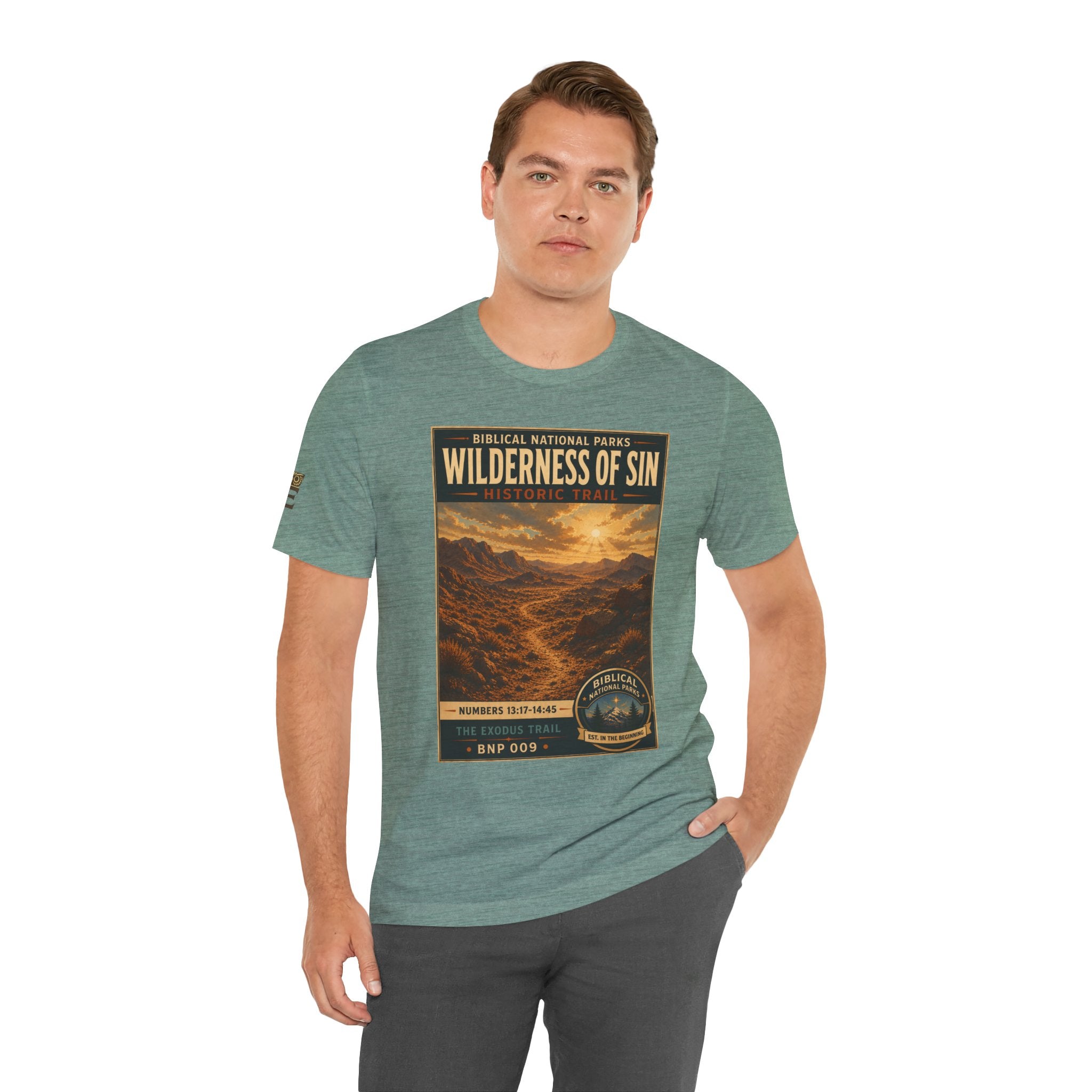 Biblical National Parks Collection II- The Exodus Trail #009/013 Exodus 13: 17 - 14:45 | Vintage nature poster Tee | Biblical national parks graphic shirt