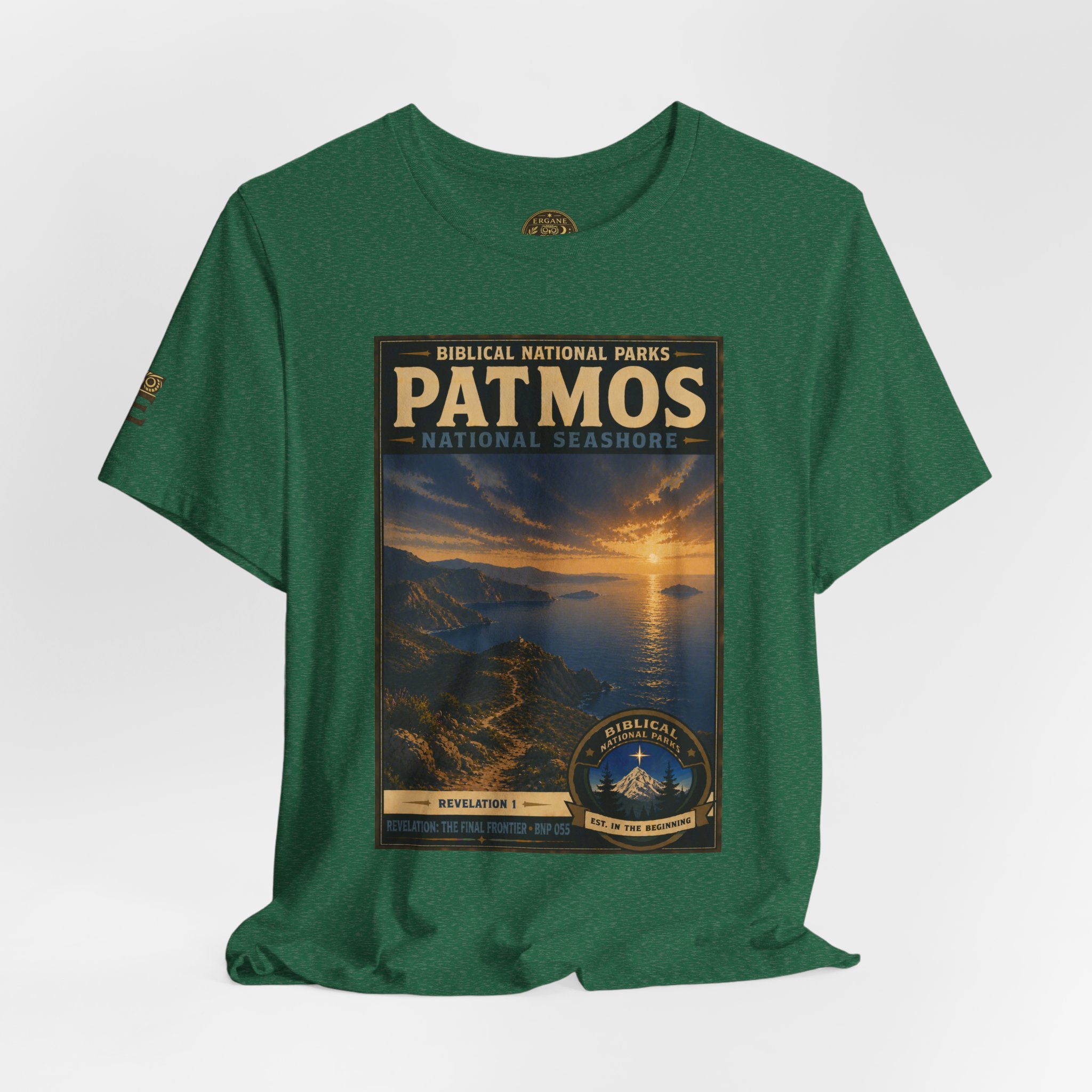 Biblical National Parks Collection X- #055/061 - Revelation: The Final Frontier | Revelation 1 | Vintage nature poster Tee | Biblical national parks graphic shirt