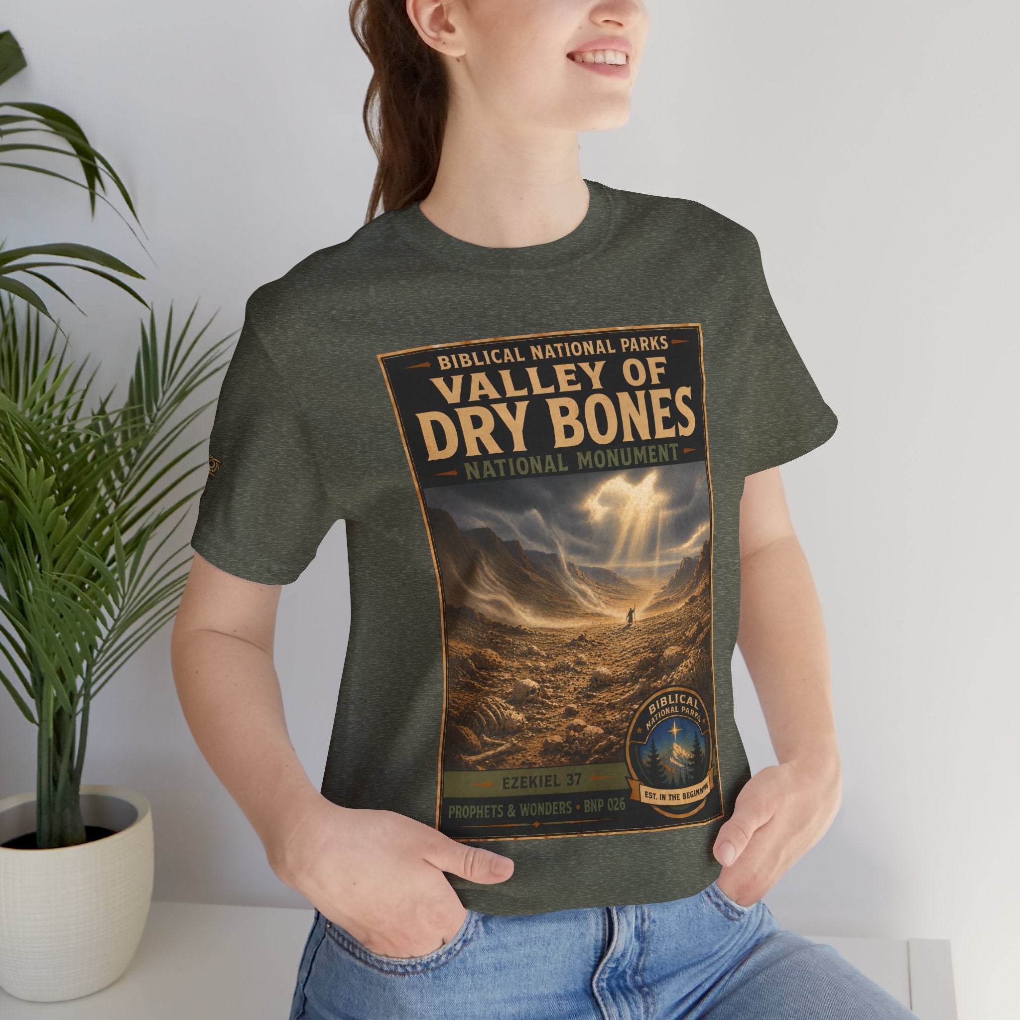 Biblical National Parks Collection V- Prophets & Wonders #026/030 Ezekiel 37  | Vintage nature poster Tee | Biblical national parks graphic shirt