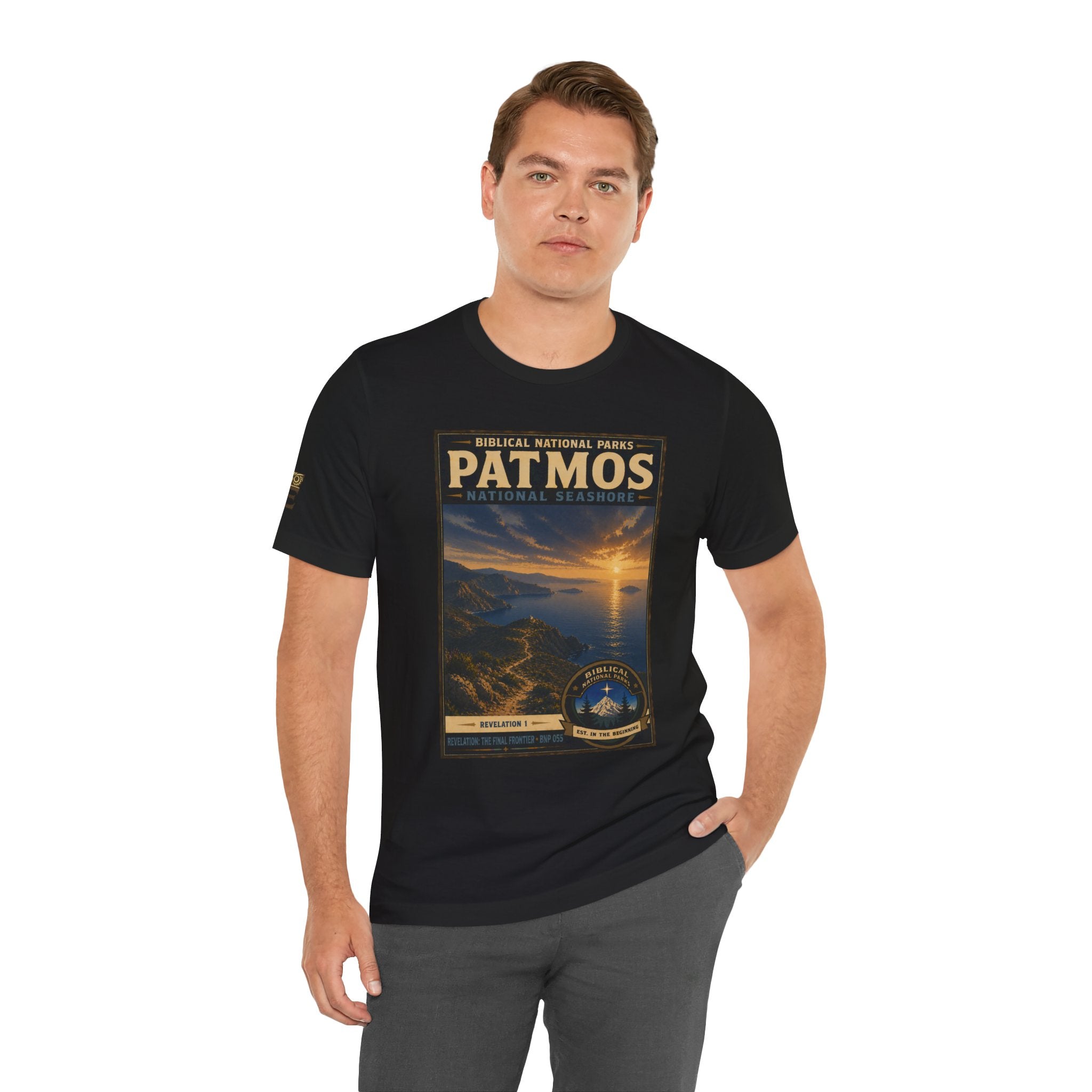 Biblical National Parks Collection X- #055/061 - Revelation: The Final Frontier | Revelation 1 | Vintage nature poster Tee | Biblical national parks graphic shirt