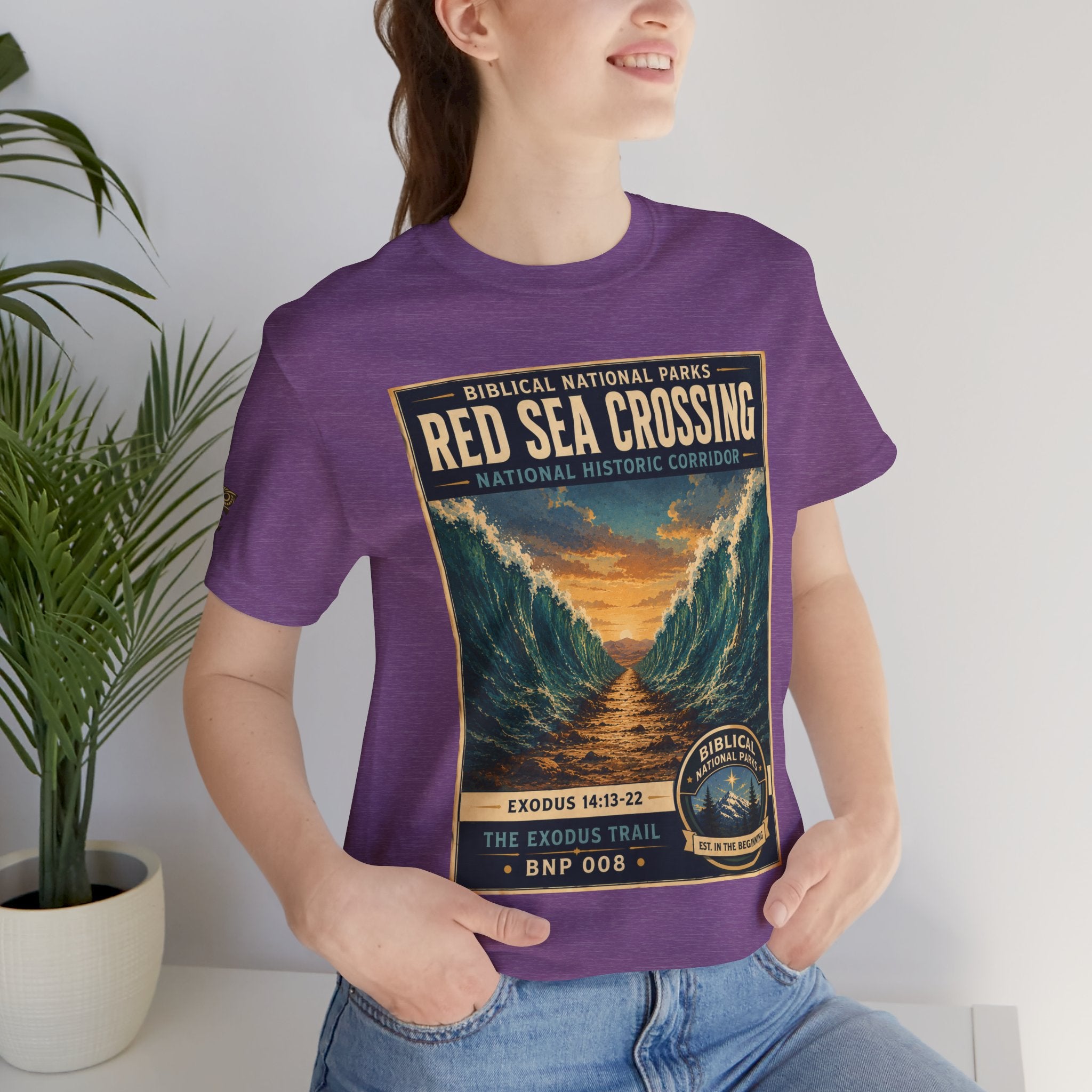 Biblical National Parks Collection II- The Exodus Trail #008/013 Exodus 14: 13-22 | Vintage nature poster Tee | Biblical national parks graphic shirt