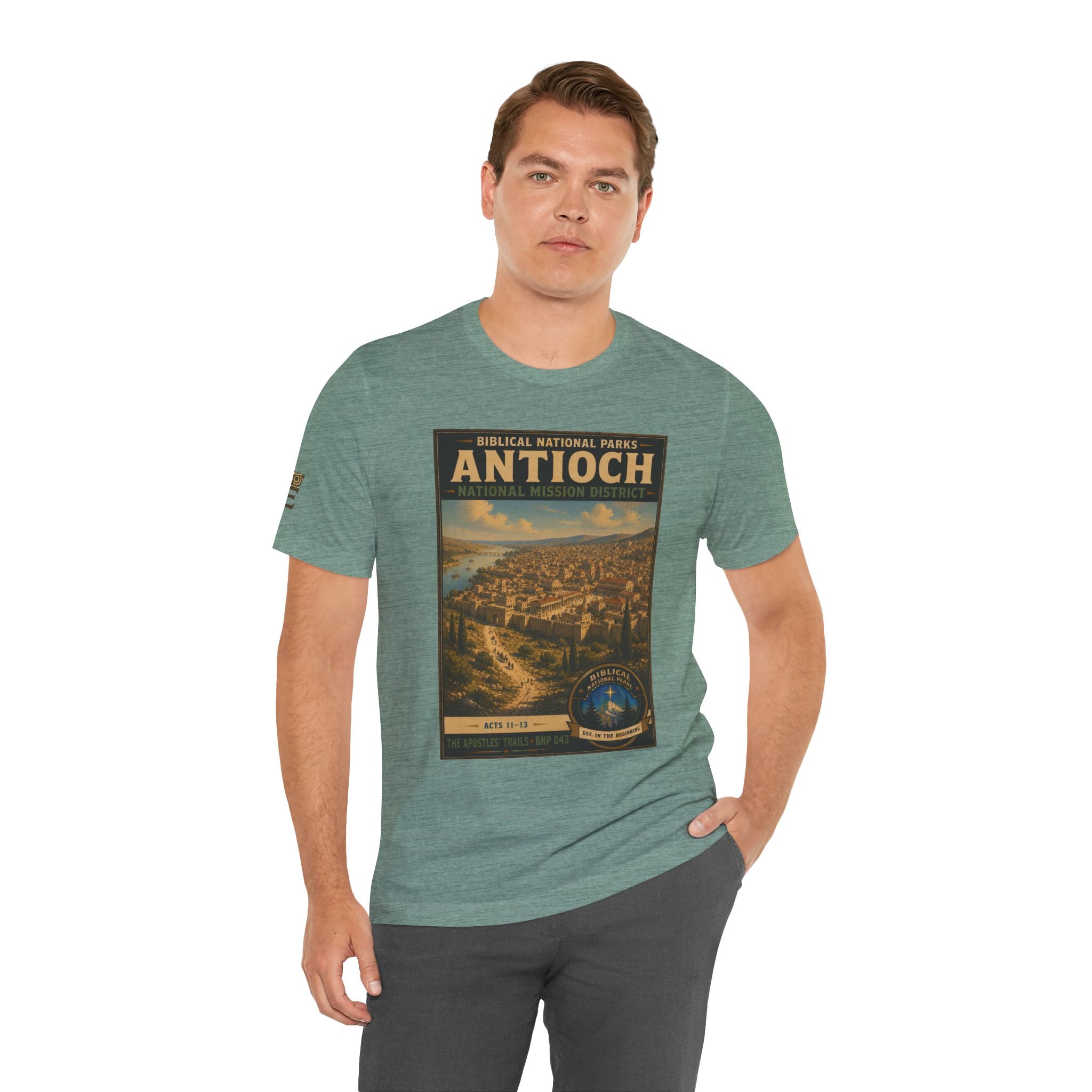 Biblical National Parks Collection VIII- The Apostles' Trails #043/049 | Acts 11-13 | Vintage nature poster Tee | Biblical national parks graphic shirt