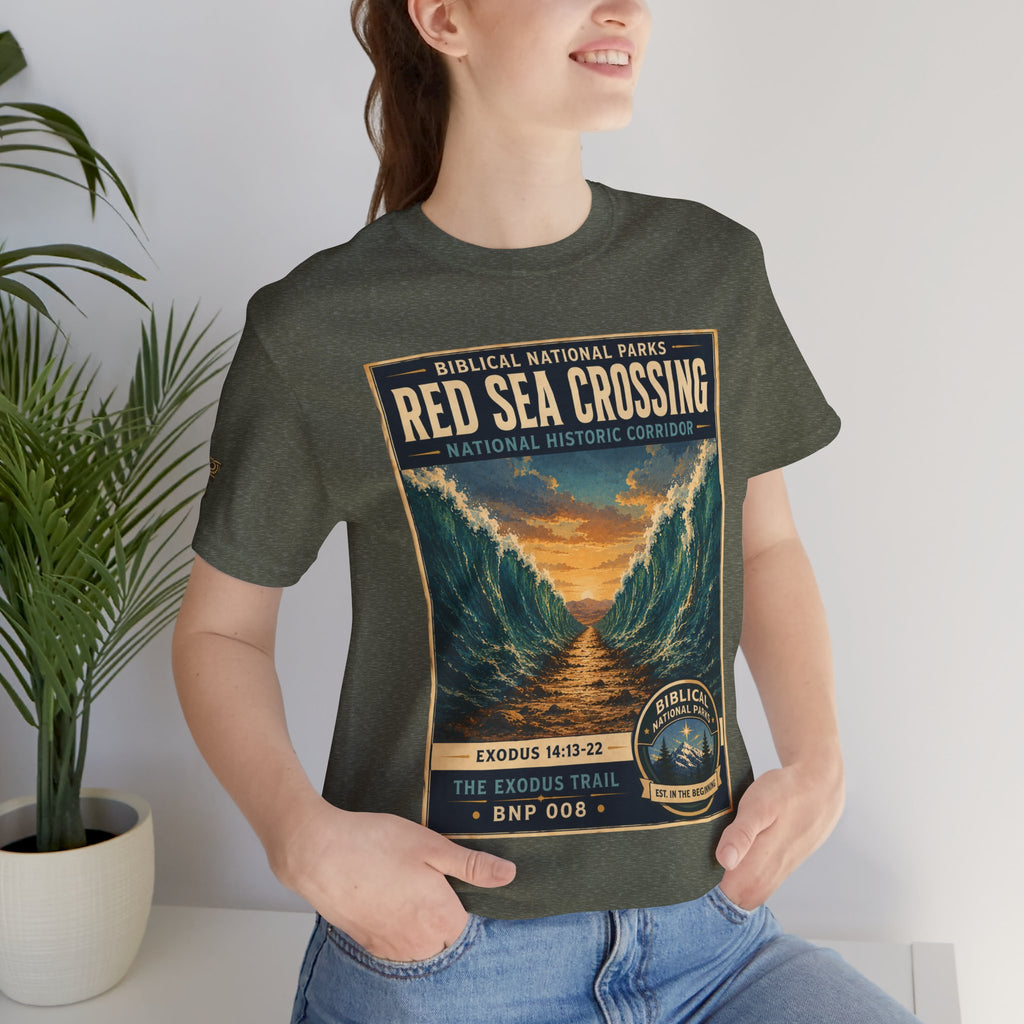 Biblical National Parks Collection II- The Exodus Trail #008/013 Exodus 14: 13-22 | Vintage nature poster Tee | Biblical national parks graphic shirt