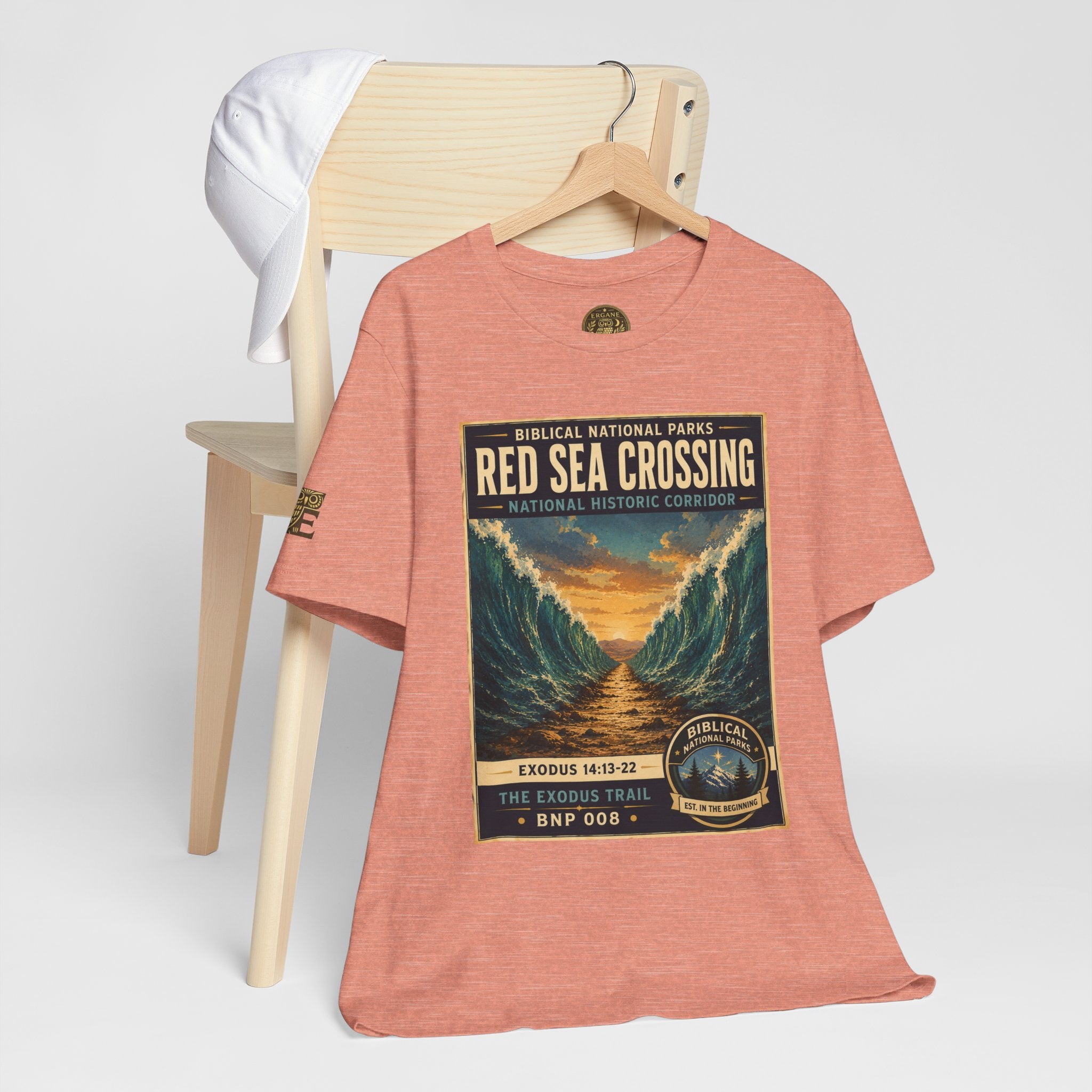 Biblical National Parks Collection II- The Exodus Trail #008/013 Exodus 14: 13-22 | Vintage nature poster Tee | Biblical national parks graphic shirt