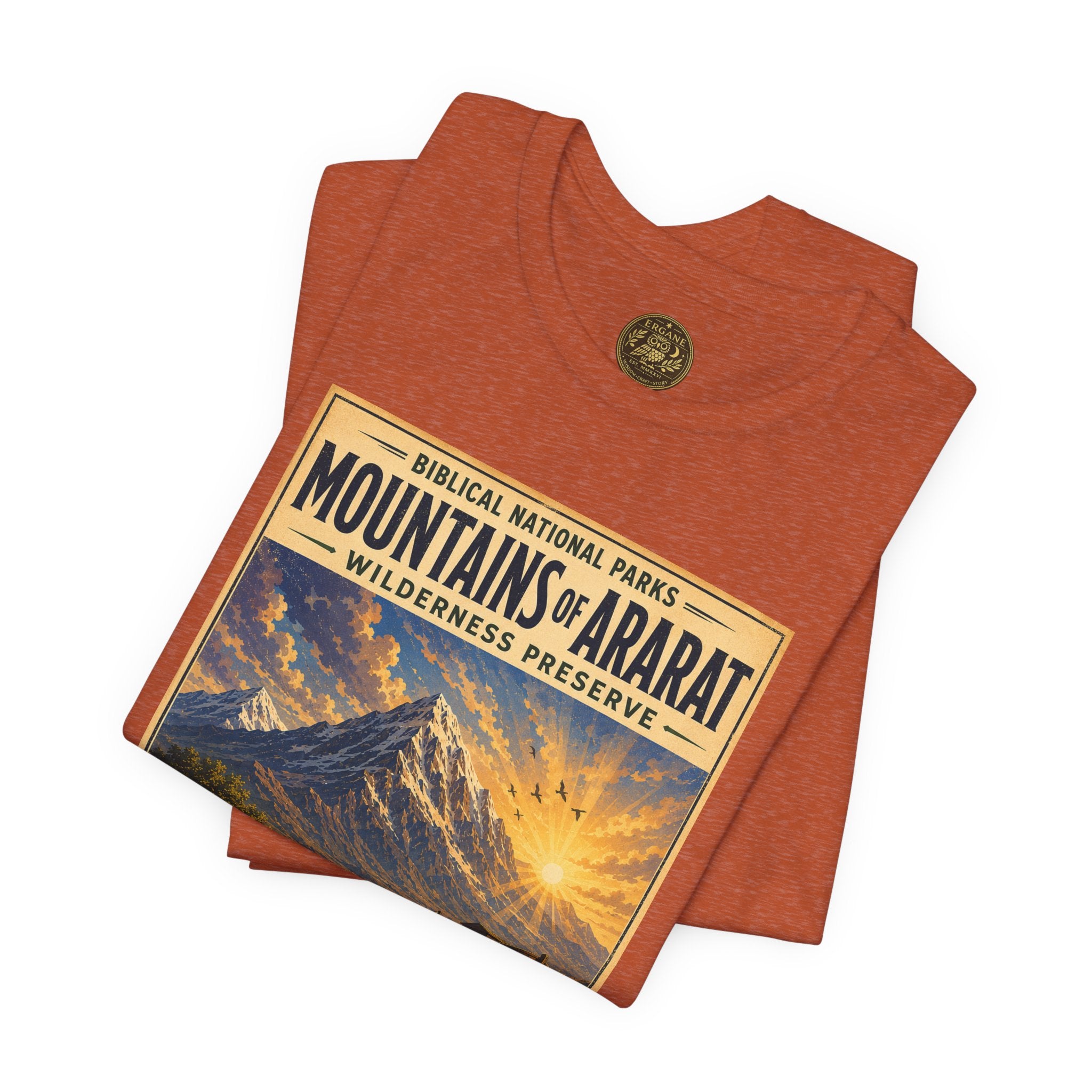 Biblical National Parks Collection I- In The Beginning #004/006 Genesis 8:4-5,17 | Vintage nature poster Tee | Biblical national parks graphic shirt