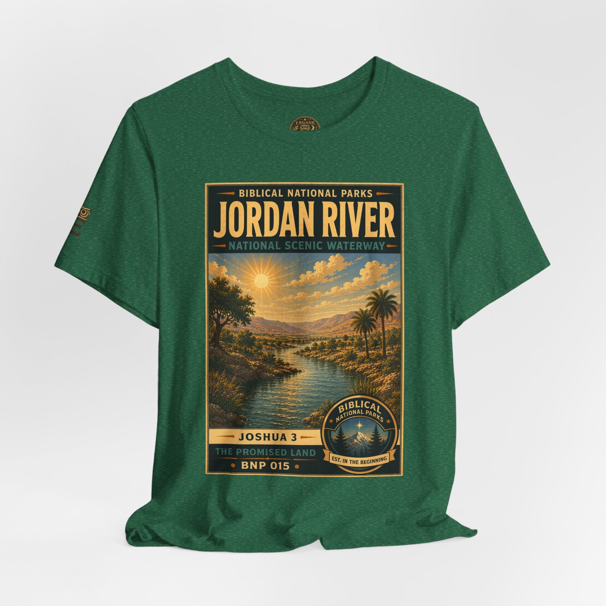 Biblical National Parks Collection III- The Promised Land #015/018 Joshua 3 | Vintage nature poster Tee | Biblical national parks graphic shirt
