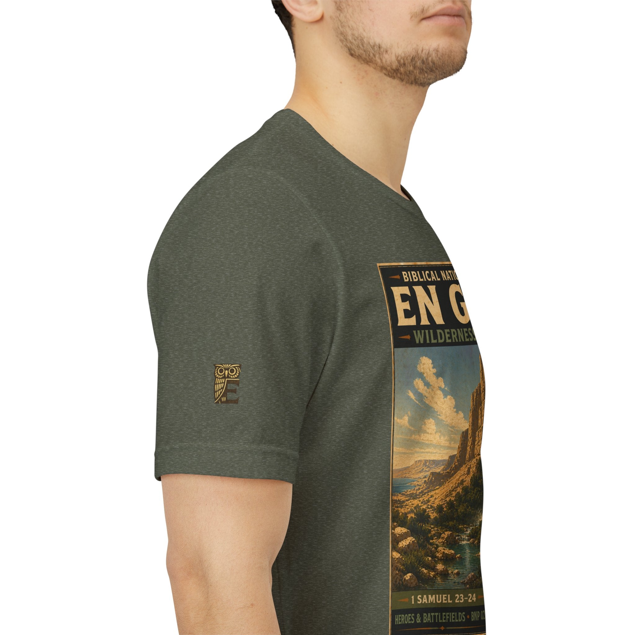 Biblical National Parks Collection IV- Heros & Battlefields #022/023 1 Samuel 23-24 | Vintage nature poster Tee | Biblical national parks graphic shirt