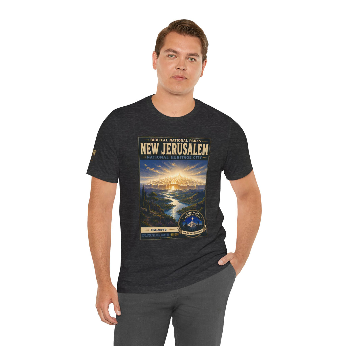 Biblical National Parks Collection X- #060/061 - Revelation: The Final Frontier | Revelation 21 | Vintage nature poster Tee | Biblical national parks graphic shirt 2