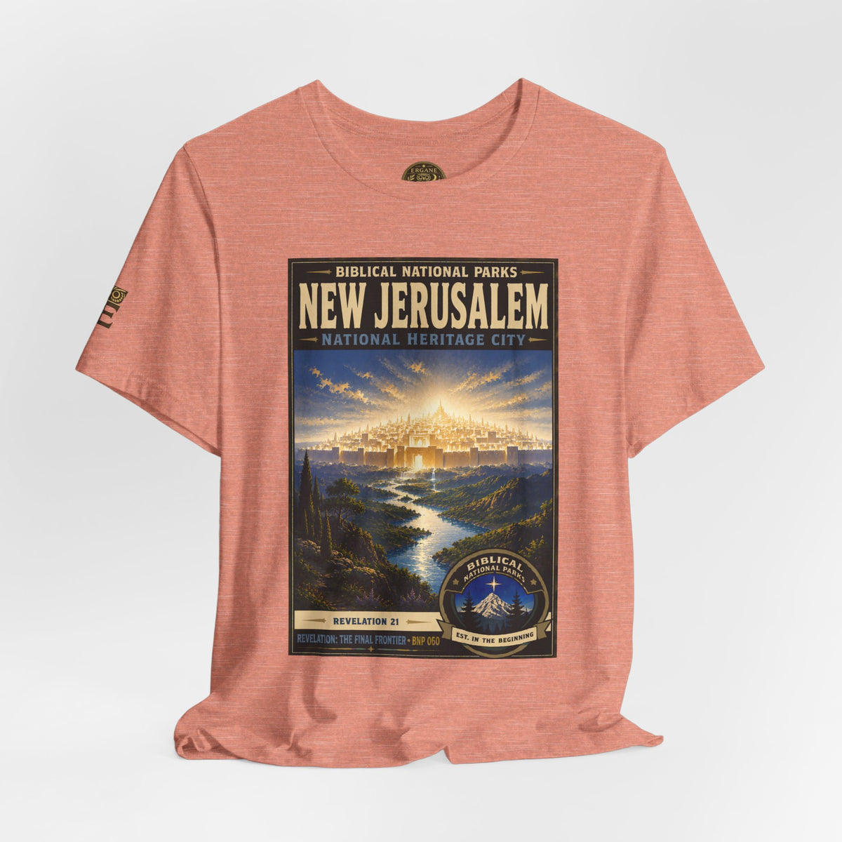 Biblical National Parks Collection X- #060/061 - Revelation: The Final Frontier | Revelation 21 | Vintage nature poster Tee | Biblical national parks graphic shirt 2