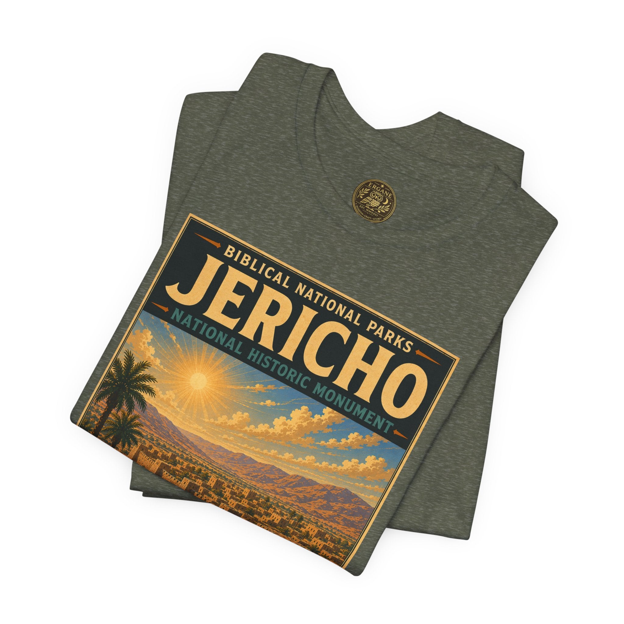 Biblical National Parks Collection III- The Promised Land #016/018 Joshua 6 | Vintage nature poster Tee | Biblical national parks graphic shirt