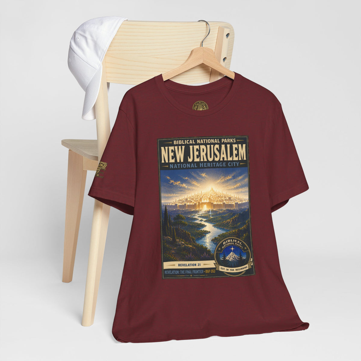 Biblical National Parks Collection X- #060/061 - Revelation: The Final Frontier | Revelation 21 | Vintage nature poster Tee | Biblical national parks graphic shirt 2