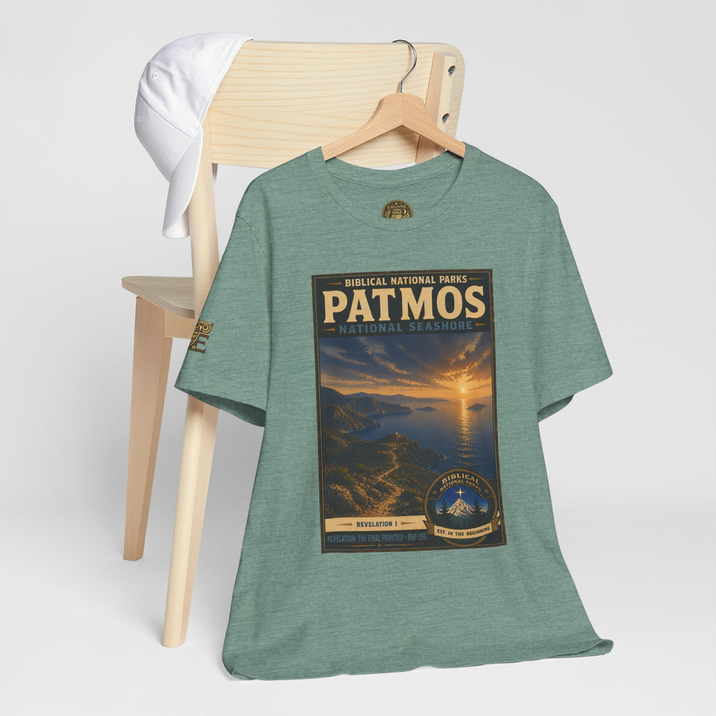 Biblical National Parks Collection X- #055/061 - Revelation: The Final Frontier | Revelation 1 | Vintage nature poster Tee | Biblical national parks graphic shirt