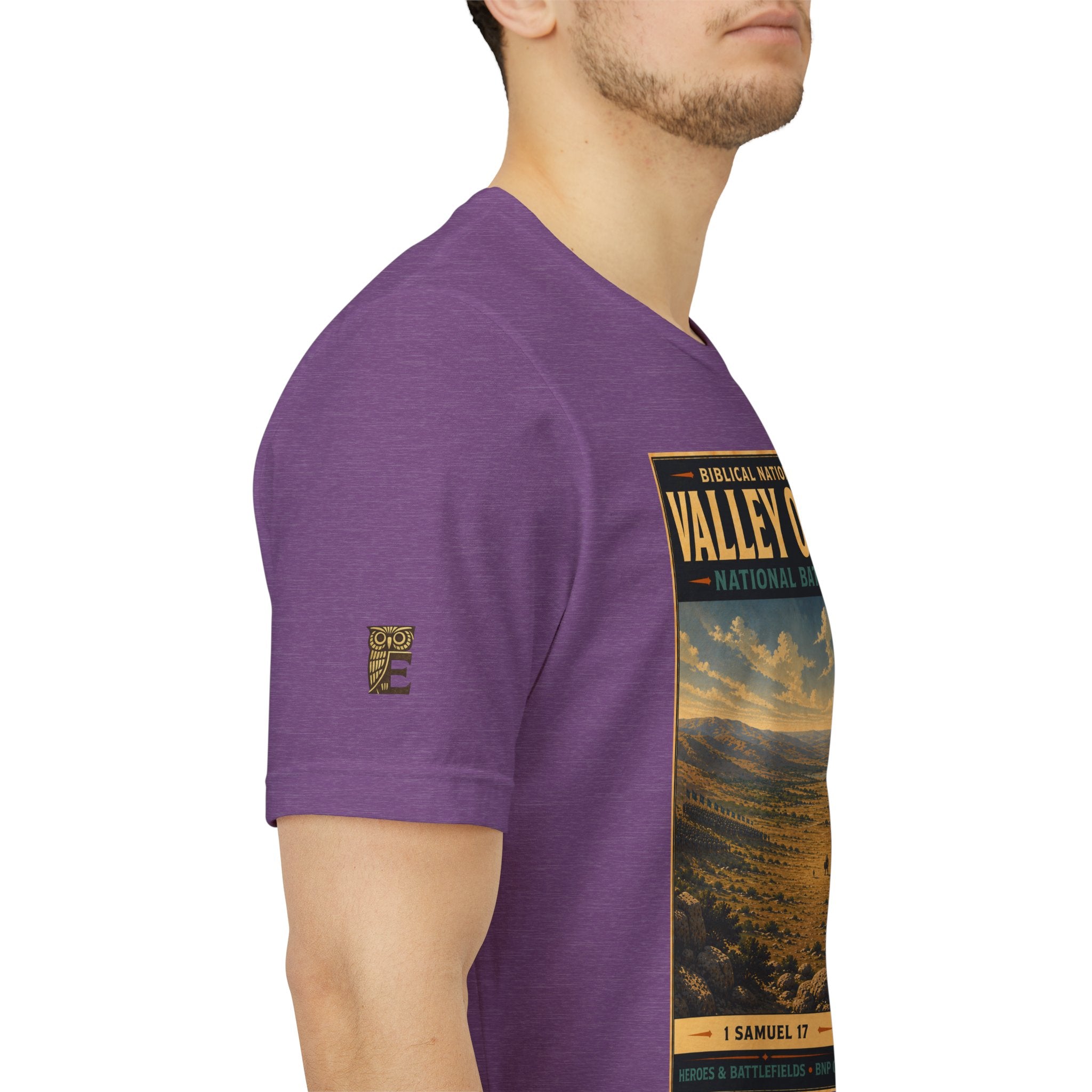 Biblical National Parks Collection IV- Heros & Battlefields #019/023 1 Samuel 17 | Vintage nature poster Tee | Biblical national parks graphic shirt
