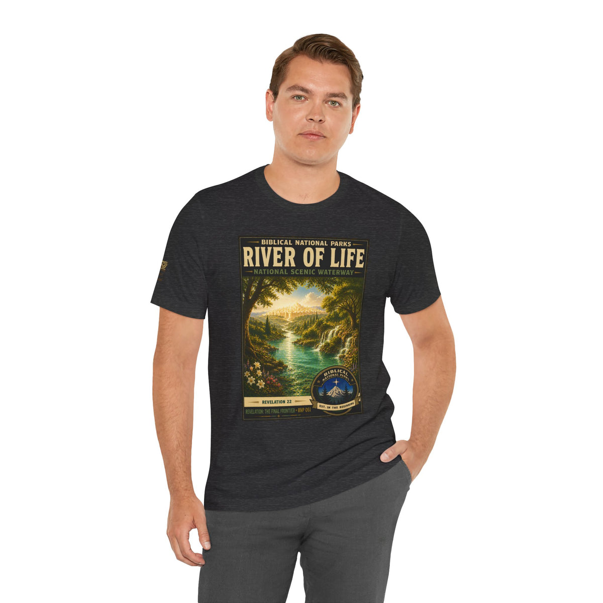 Biblical National Parks Collection X- #061/061 - Revelation: The Final Frontier | Revelation 22 | Vintage nature poster Tee | Biblical national parks graphic shirt 2