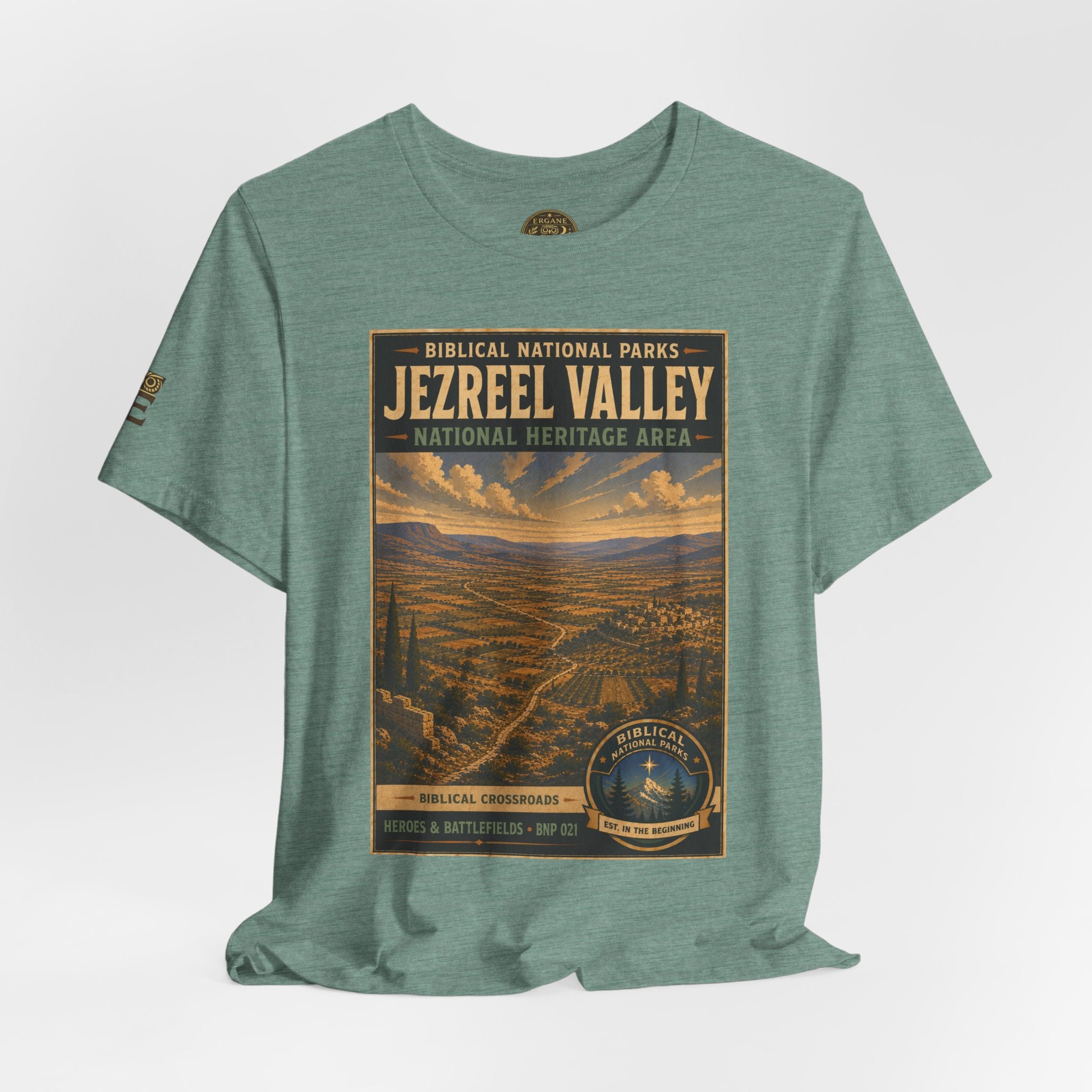 Biblical National Parks Collection IV- Heros & Battlefields #021/023 Biblical Crossroads | Vintage nature poster Tee | Biblical national parks graphic shirt